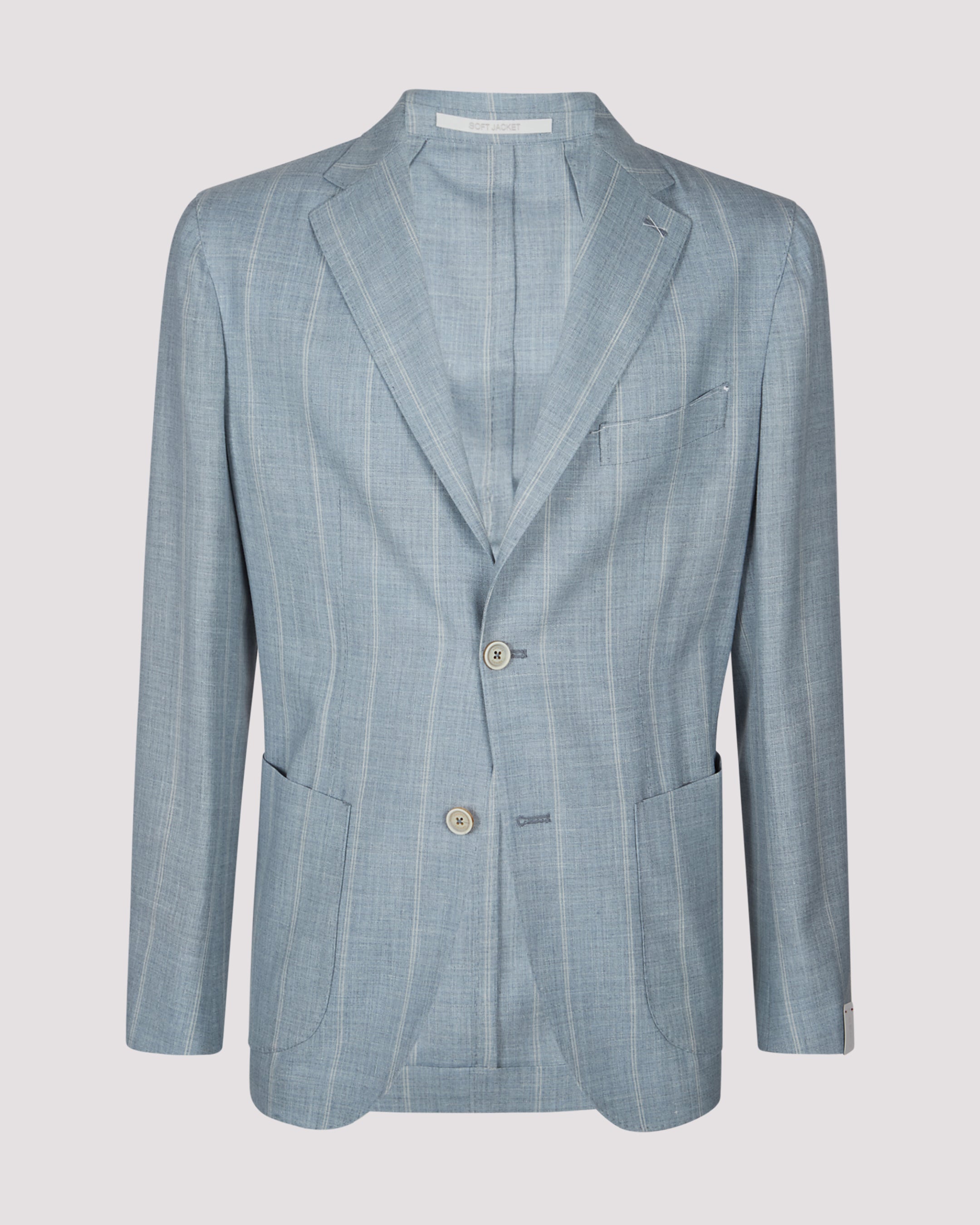 Men's Single-Breasted Wool Silk Linen Slim Jacket - 5