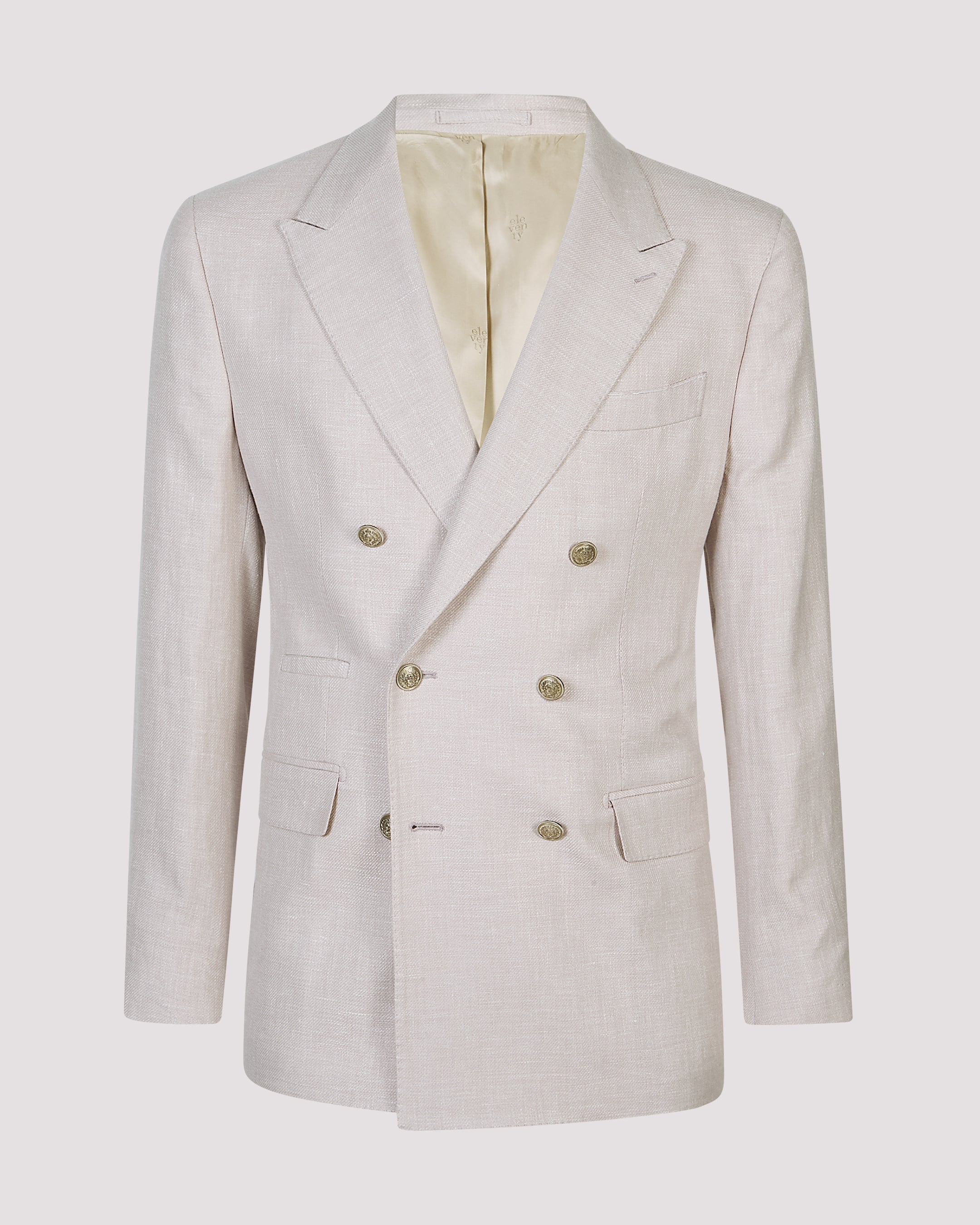 Men's Double-Breasted Linen, Wool and Silk Jacket - 7