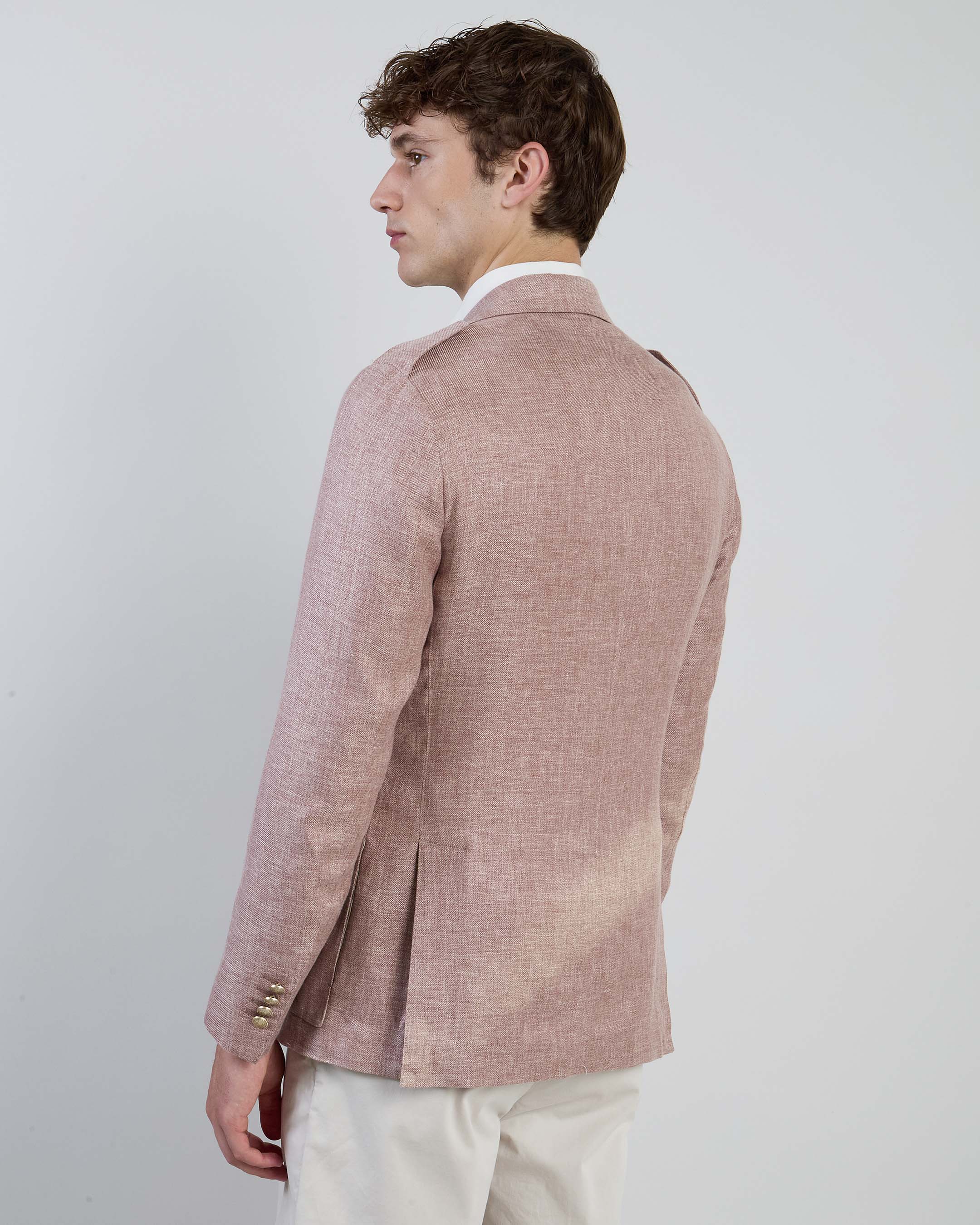 Men's Single-Breasted Linen Cashmere and Silk Jacket alternative