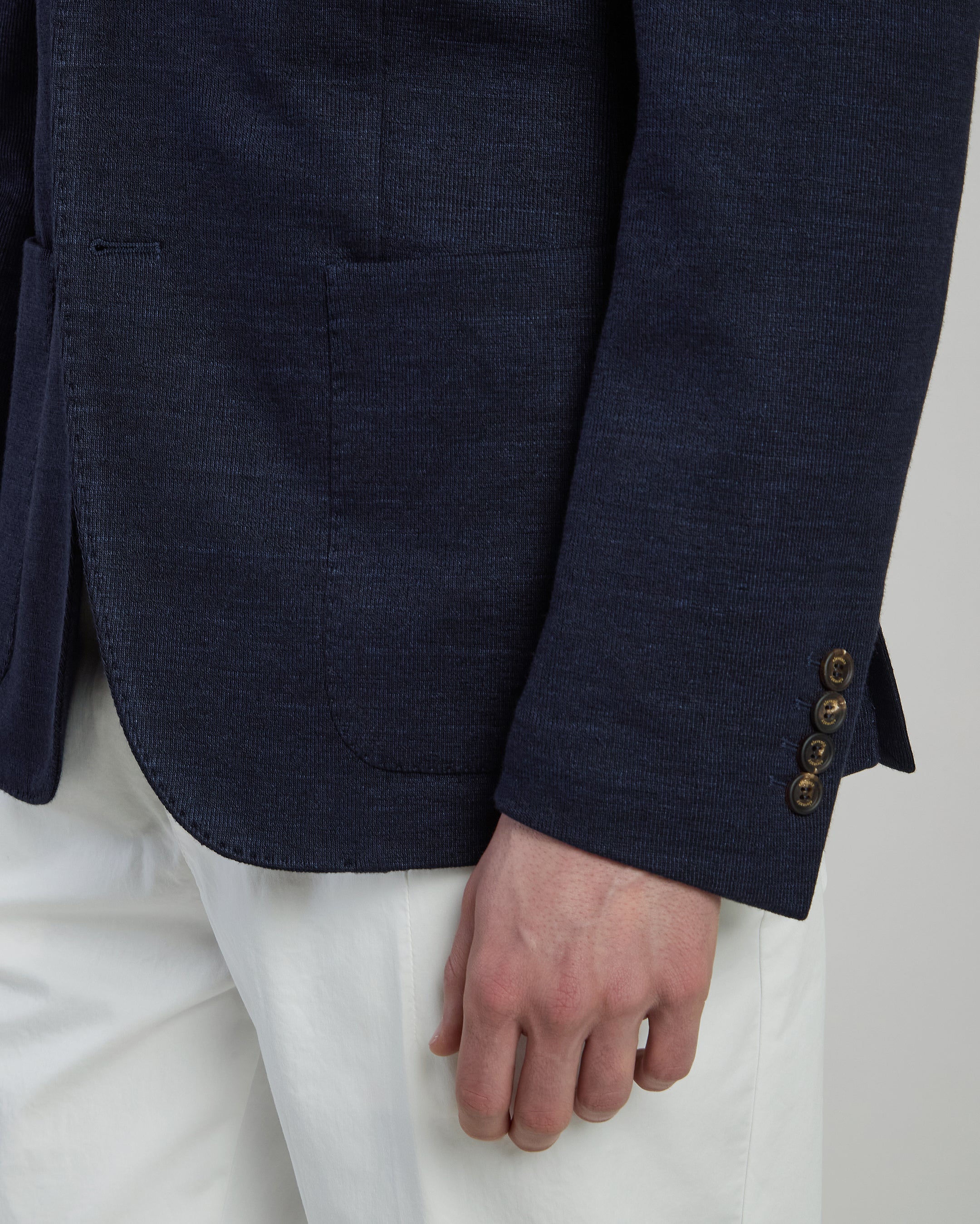 Men's Linen, Cotton and Tencel Jacket with Bib