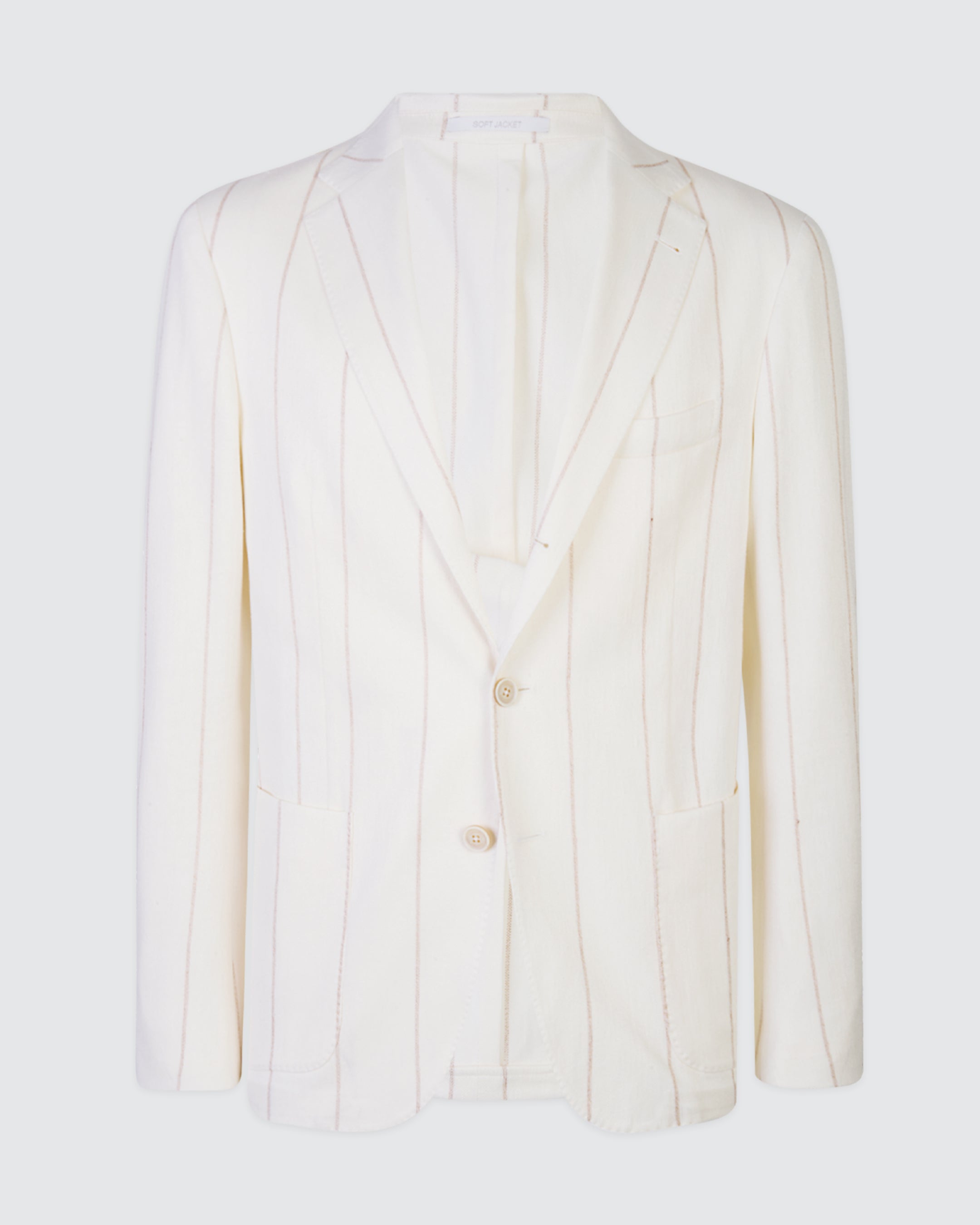 Men's Slim Fit Single-Breasted Cotton Linen Jacket - 4
