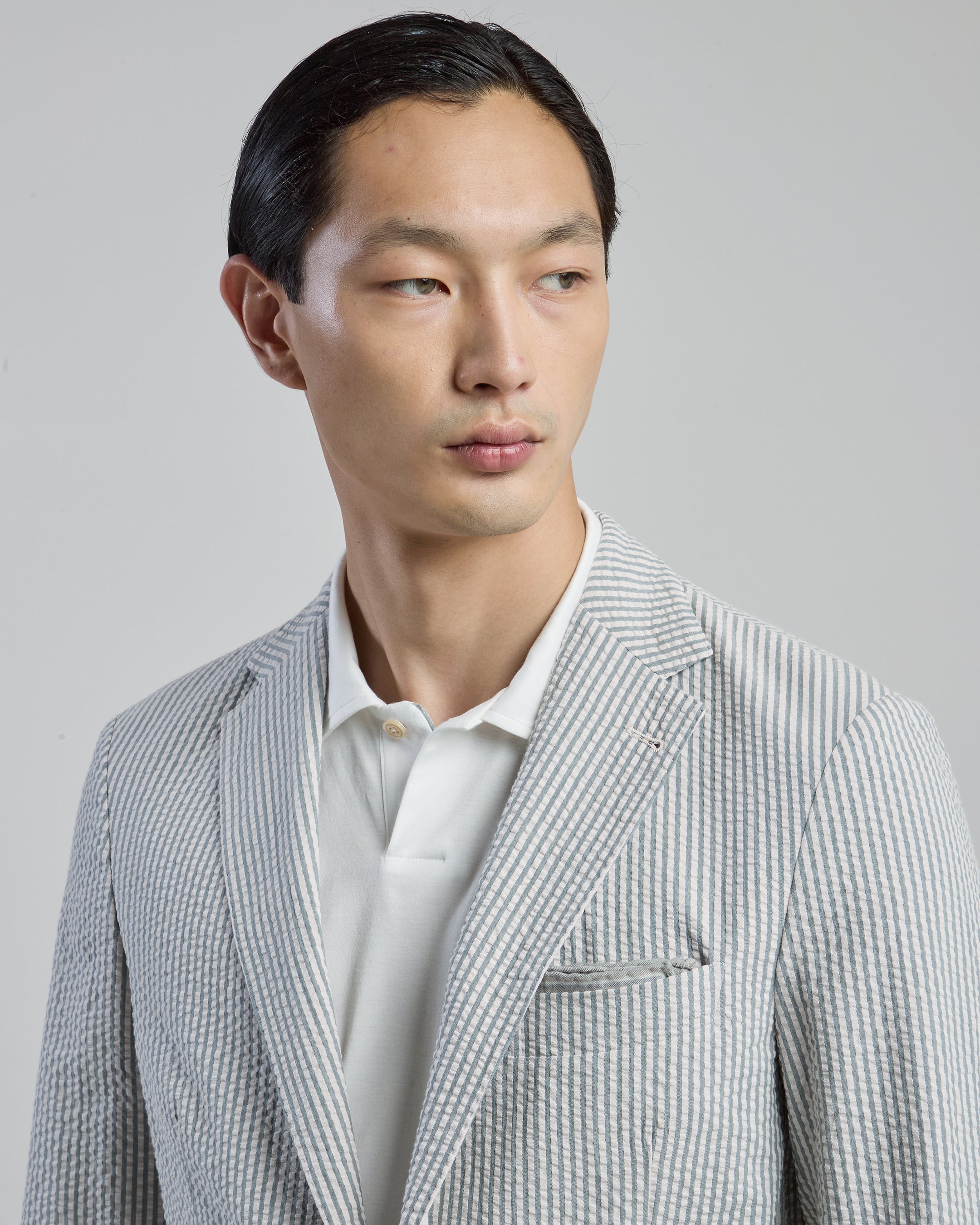 Men's Slim Fit Single-Breasted Cotton Jacket