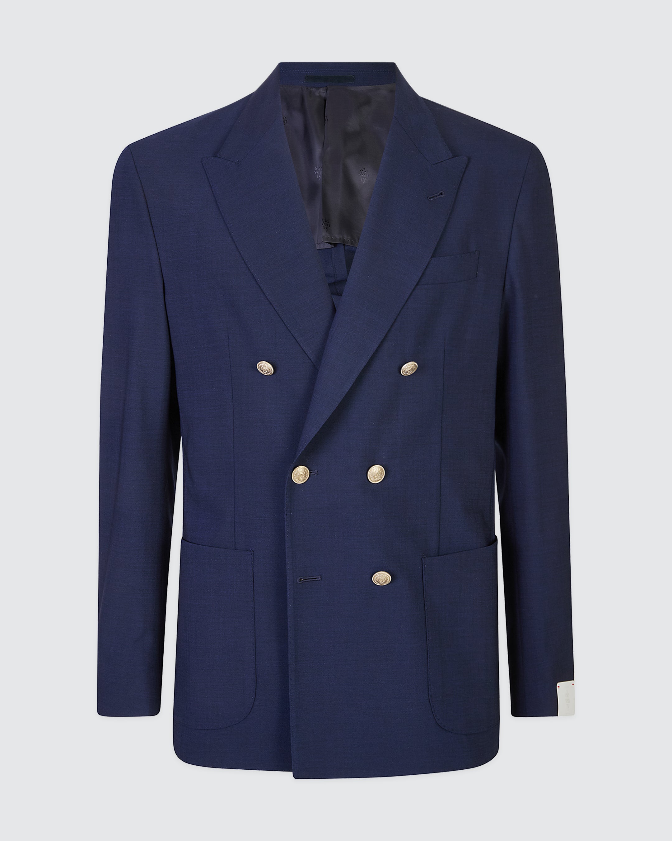 Regular Fit Bi-Stretch Wool Double-Breasted Jacket - 4