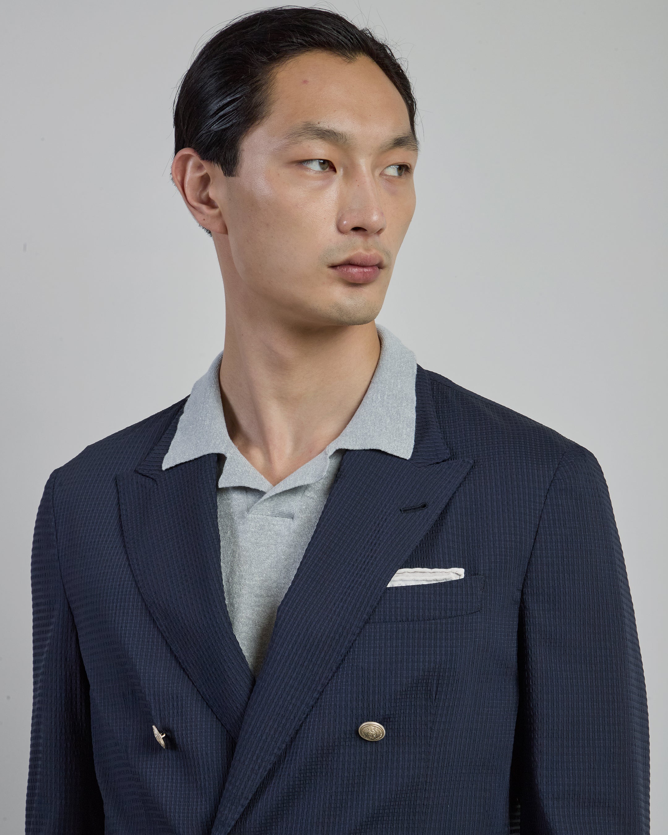 Men's Double-Breasted Jacket in Technical Fabric - 3