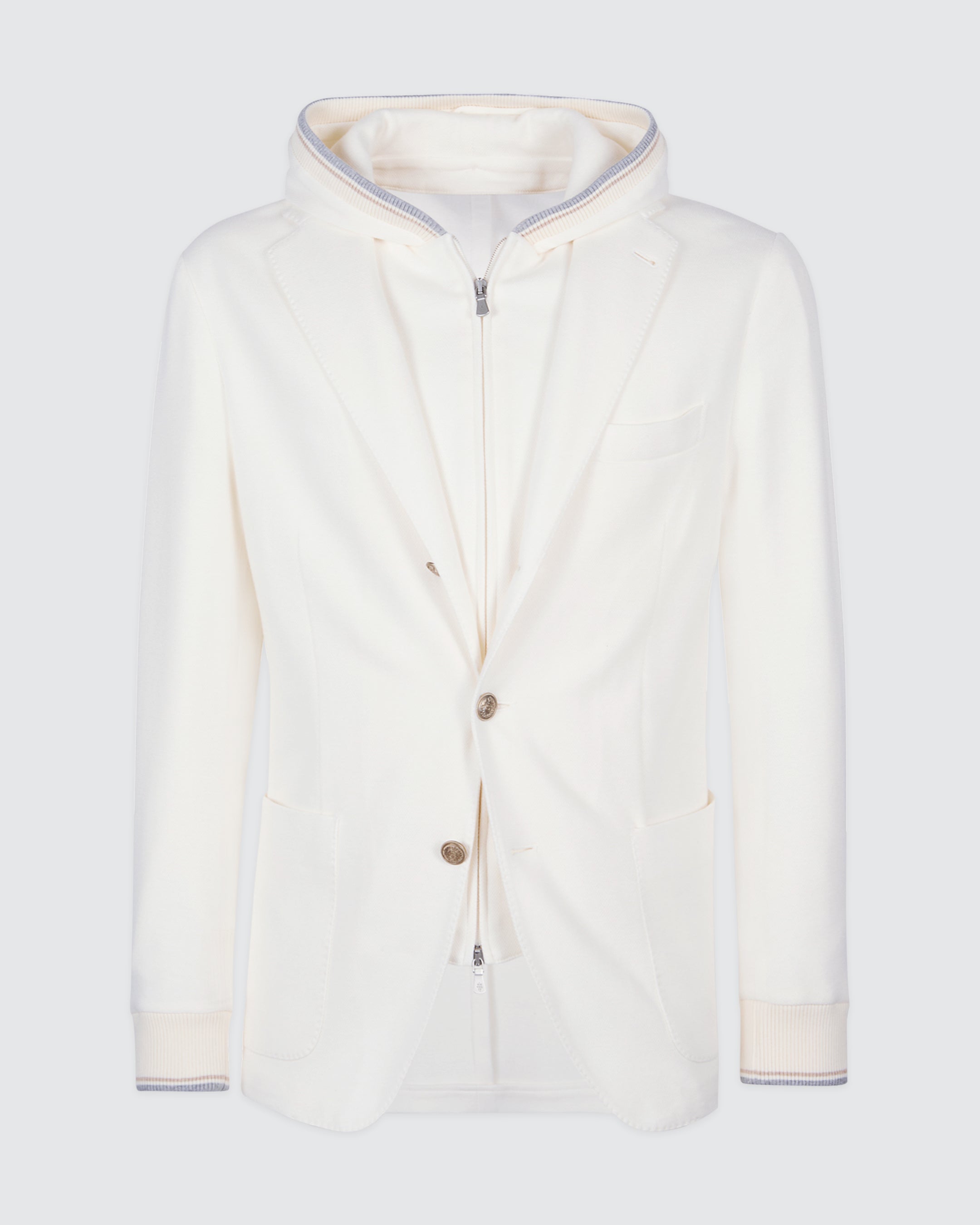 Men's Cotton Jersey Jacket with Detachable Bib - 4