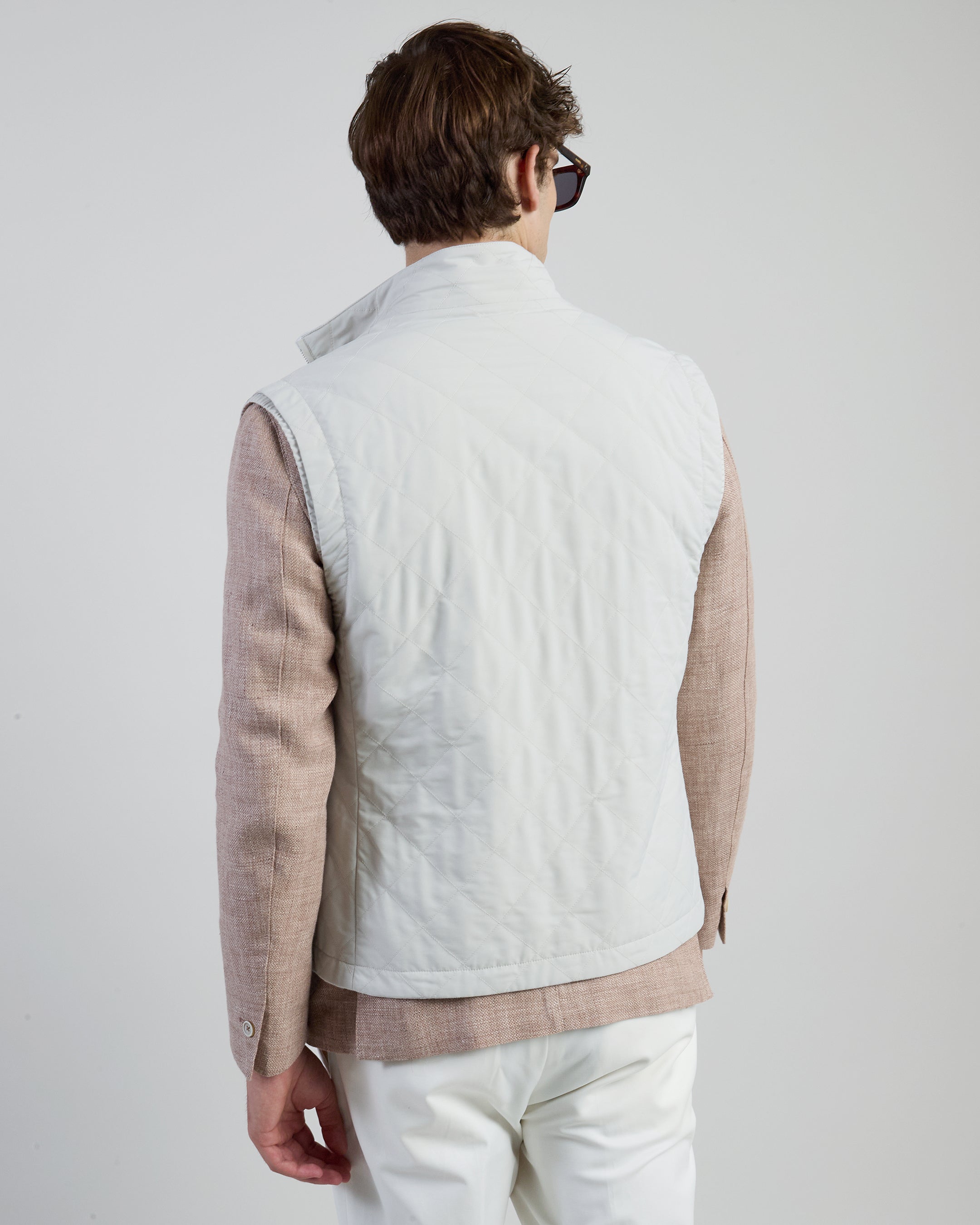 Reversible Cotton Linen and Wool Nylon Vest - 2