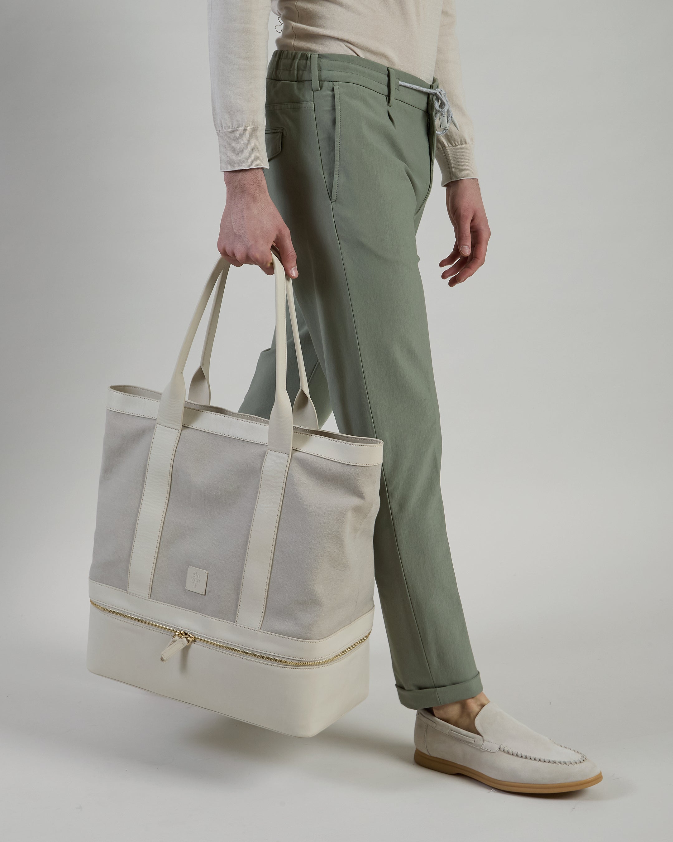 Men's Slim Fit Garment-Dyed Stretch Cotton Trousers - 4