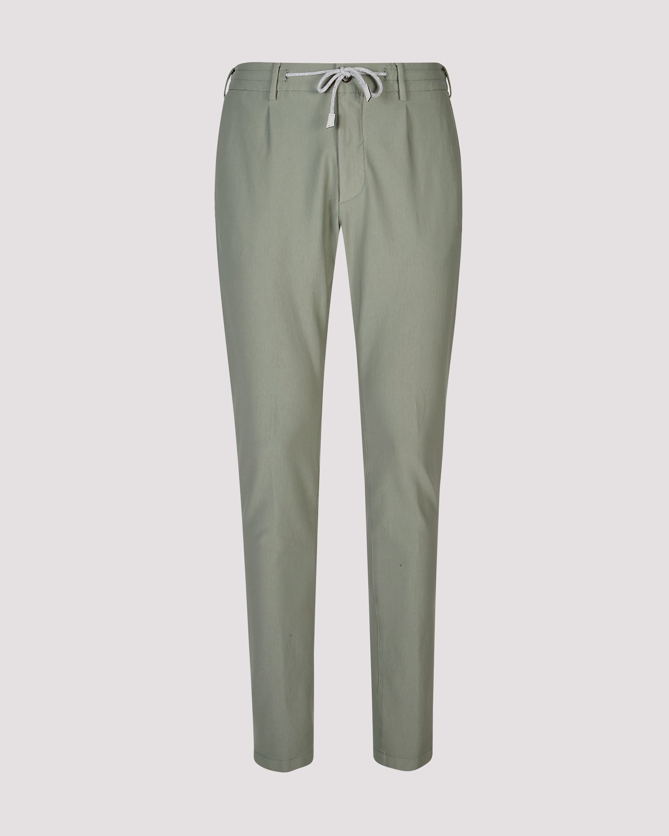 Men's Slim Fit Garment-Dyed Stretch Cotton Trousers - 5