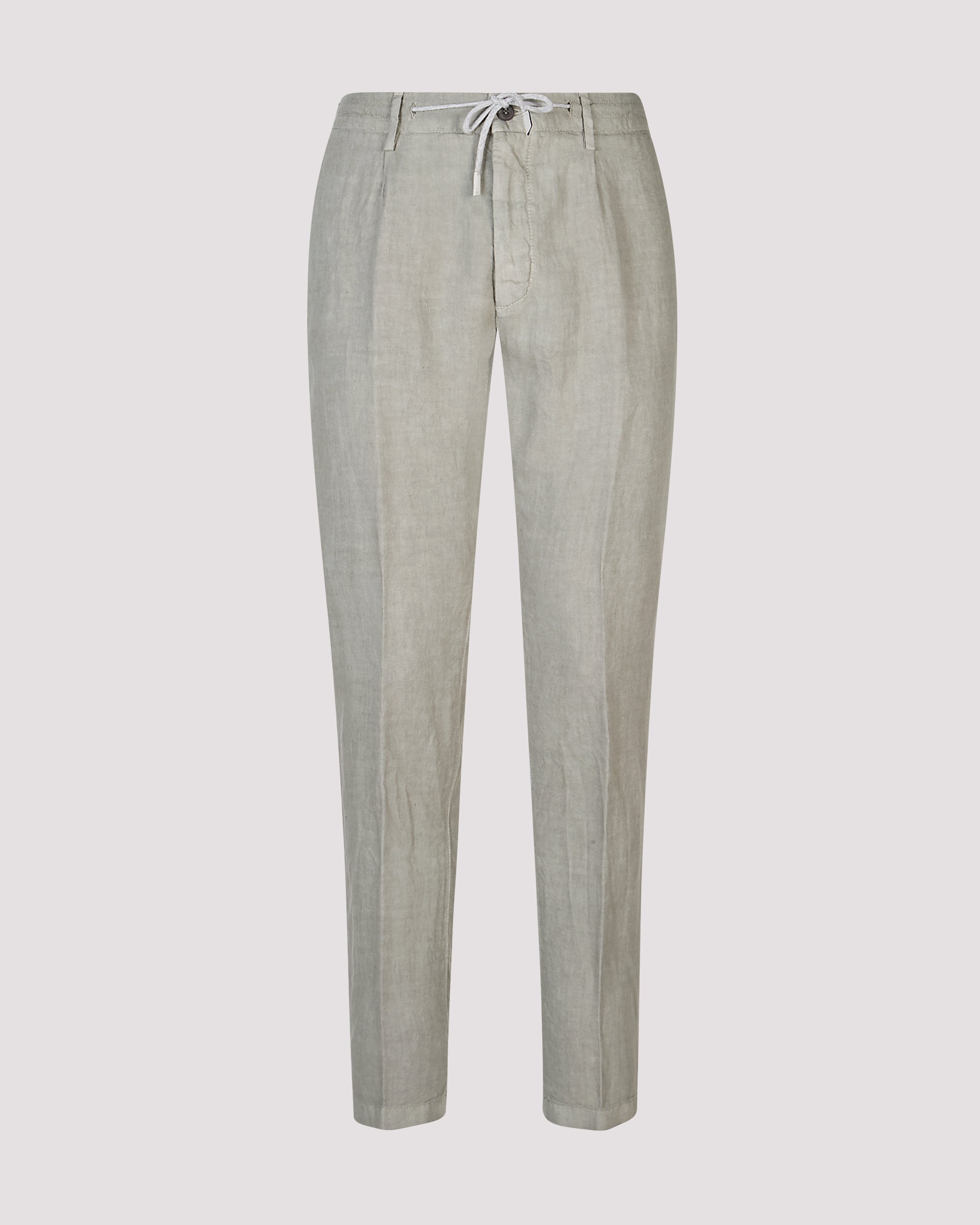 Men's Slim Fit Garment-Dyed Linen Jogger Trousers - 11