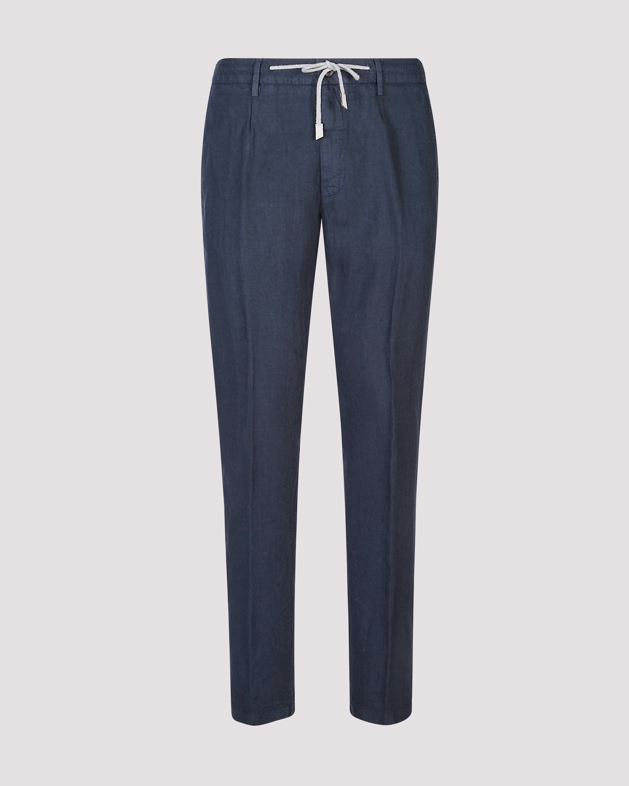 Men's Slim Fit Garment-Dyed Linen Jogger Trousers - 12