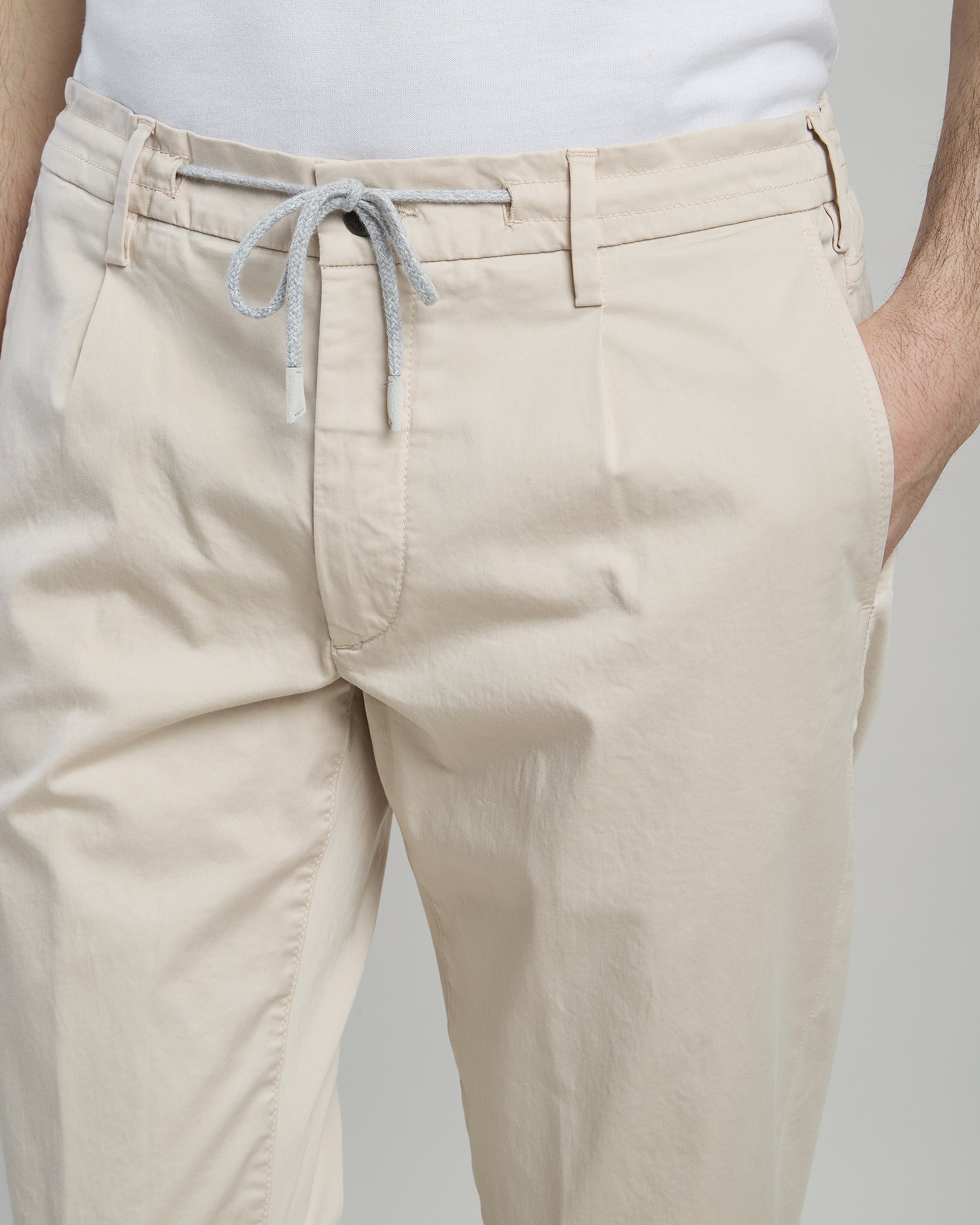 Men's Slim Fit Garment-Dyed Cotton Five-Pocket Trousers - 3