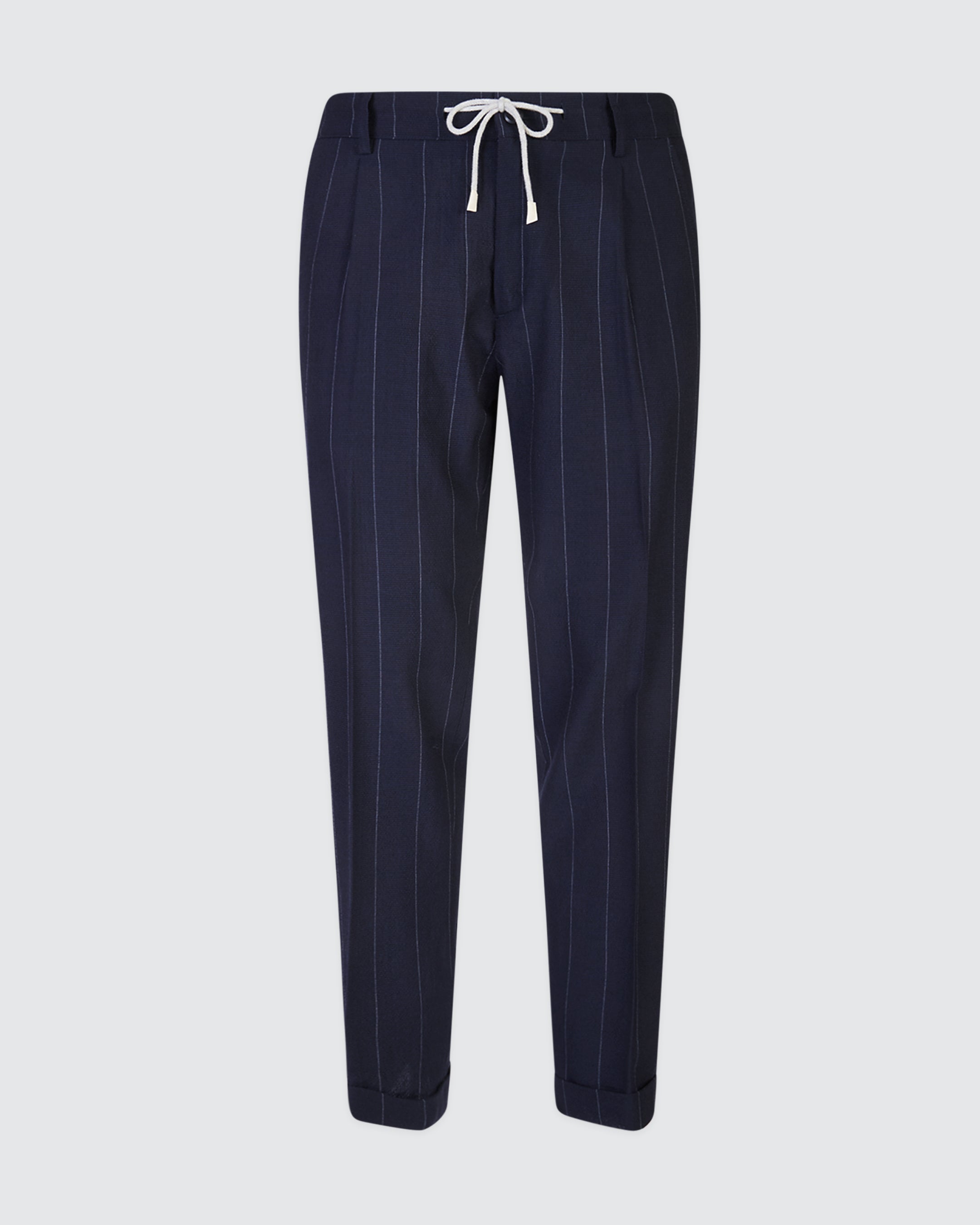 Men's Stretch Wool Jogger Trousers with Pleats - 4
