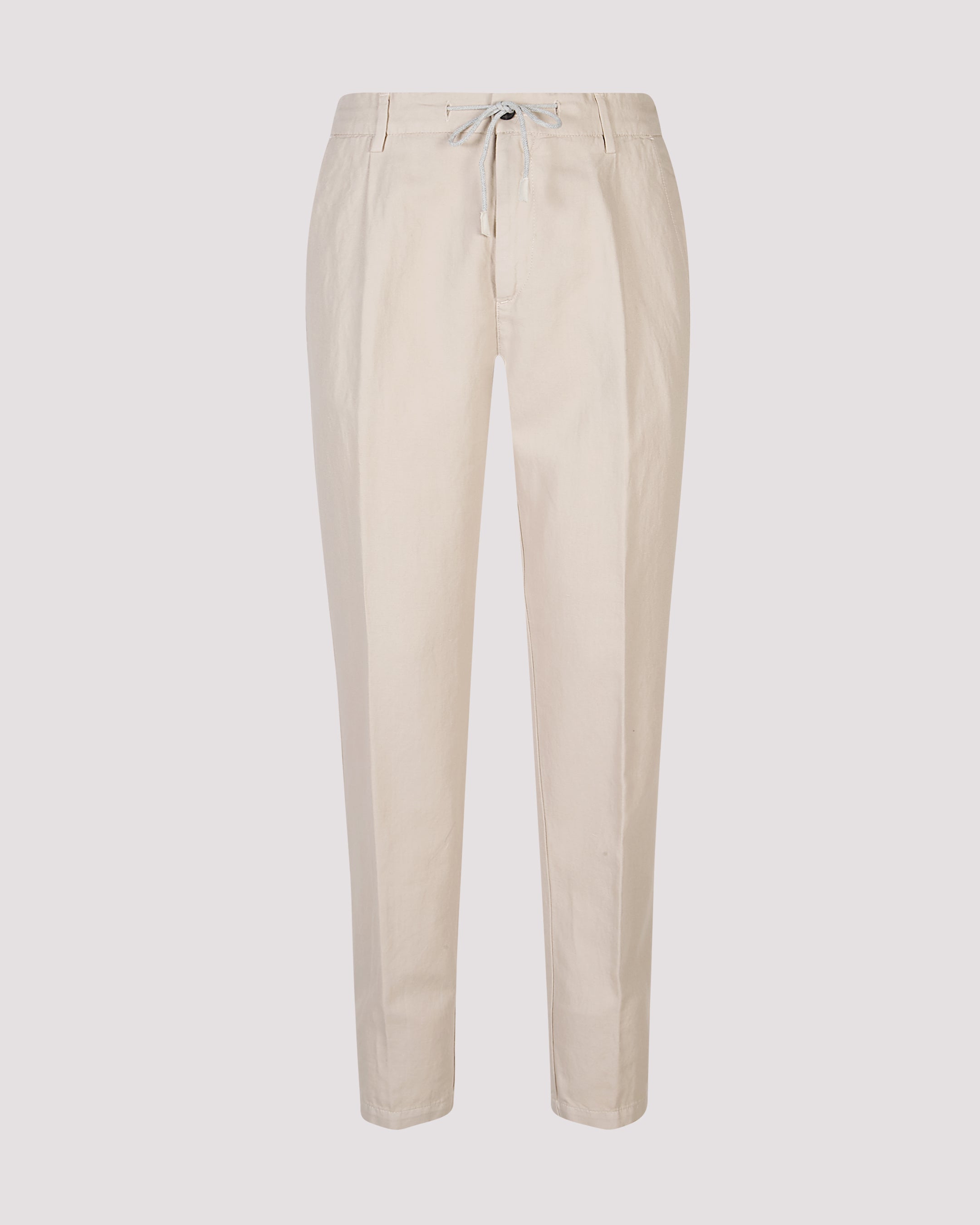 Men's Garment-Dyed Cotton Linen Pleated Joggers