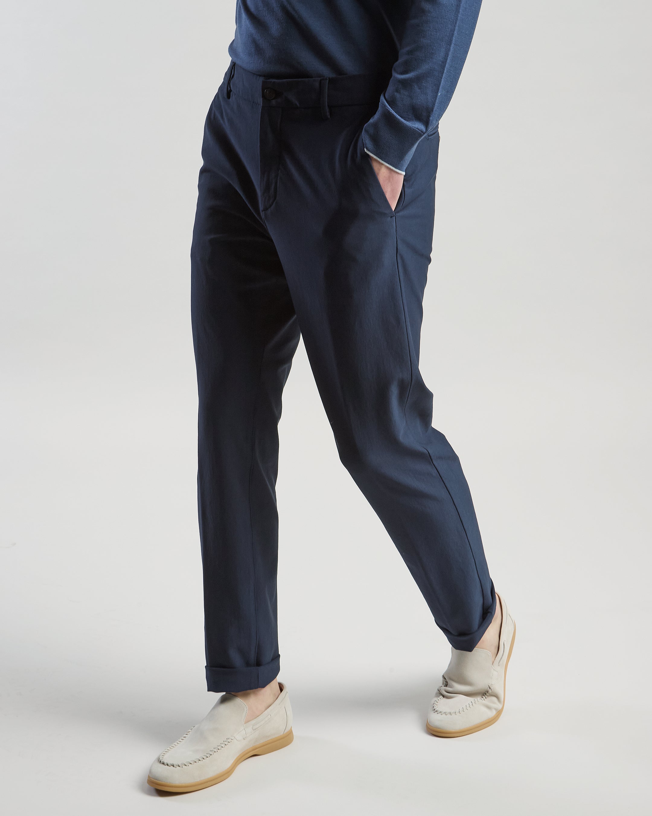 Men's Stretch Cotton Chino Trousers Regular Fit