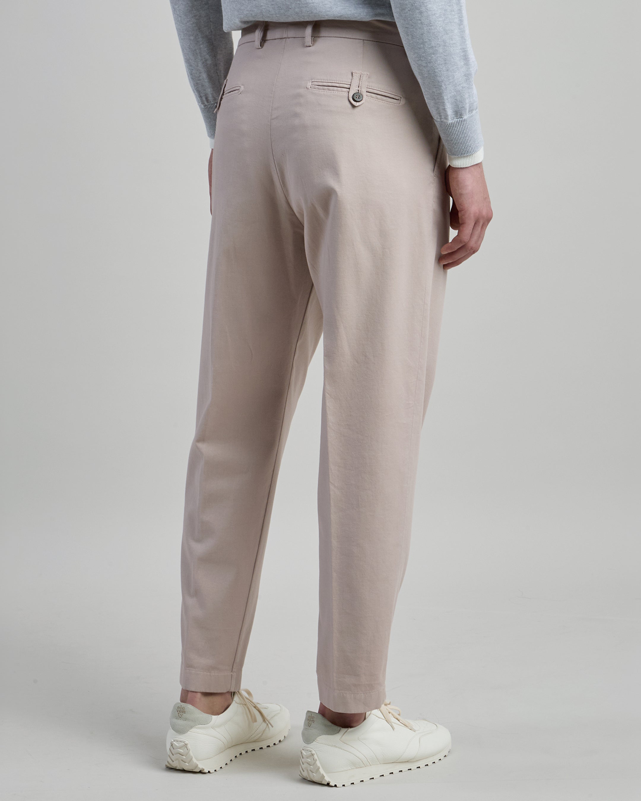 Men's Garment-Dyed Relaxed Fit Pleated Cotton Trousers - 5