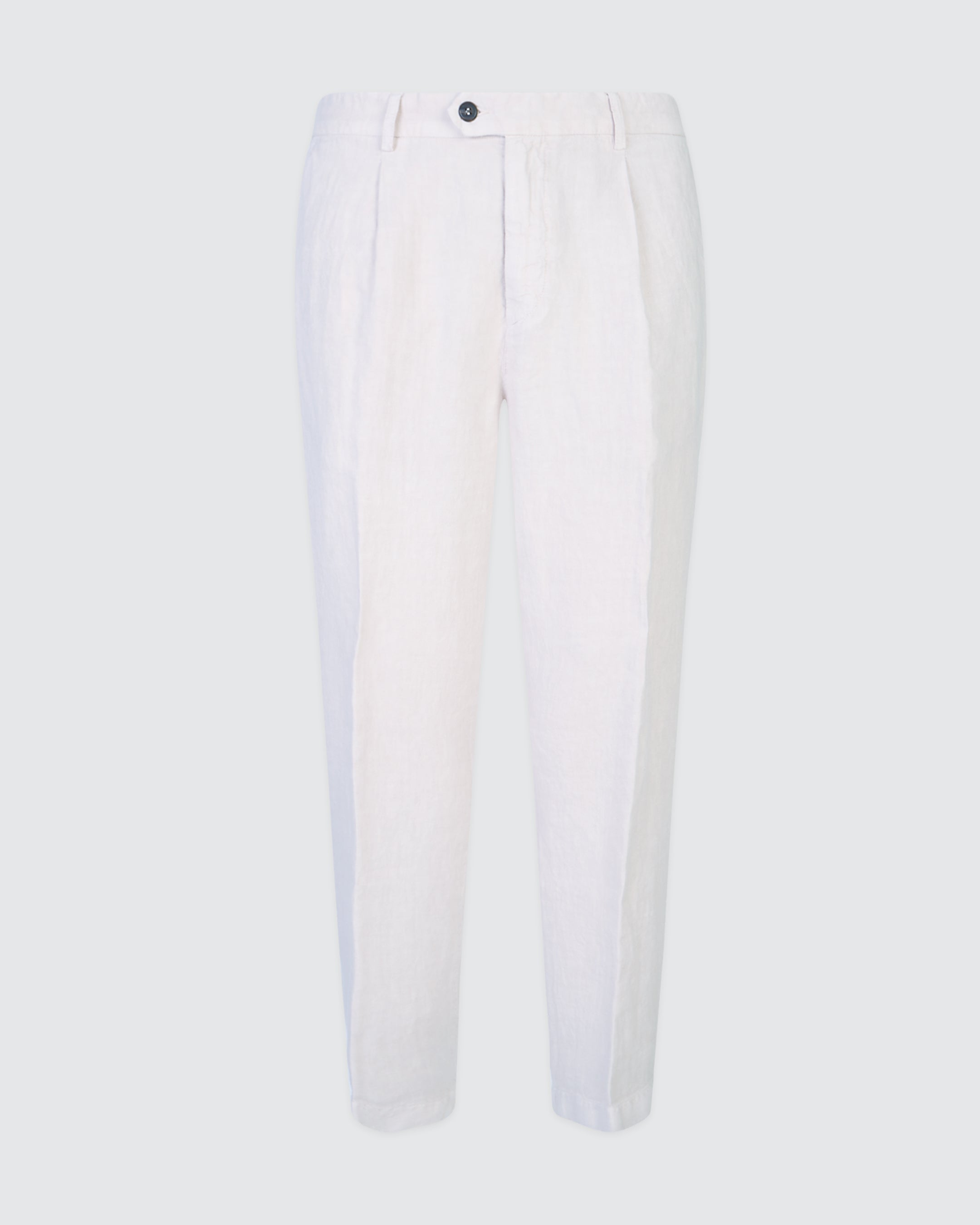Men's Garment-Dyed Linen Trousers with Relaxed Fit - 4