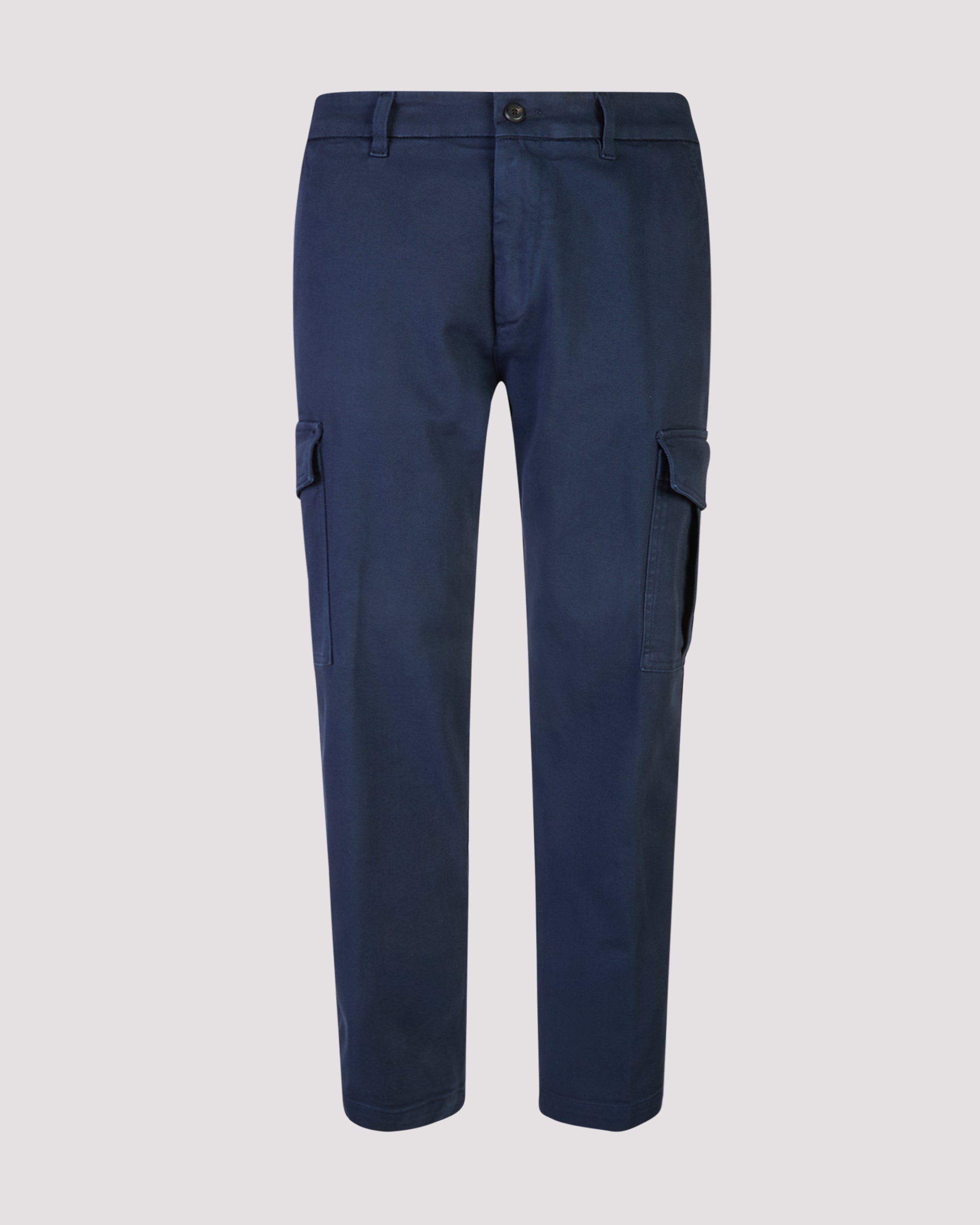 Men's Garment-Dyed Cotton Cargo Trousers Relaxed Fit - 4