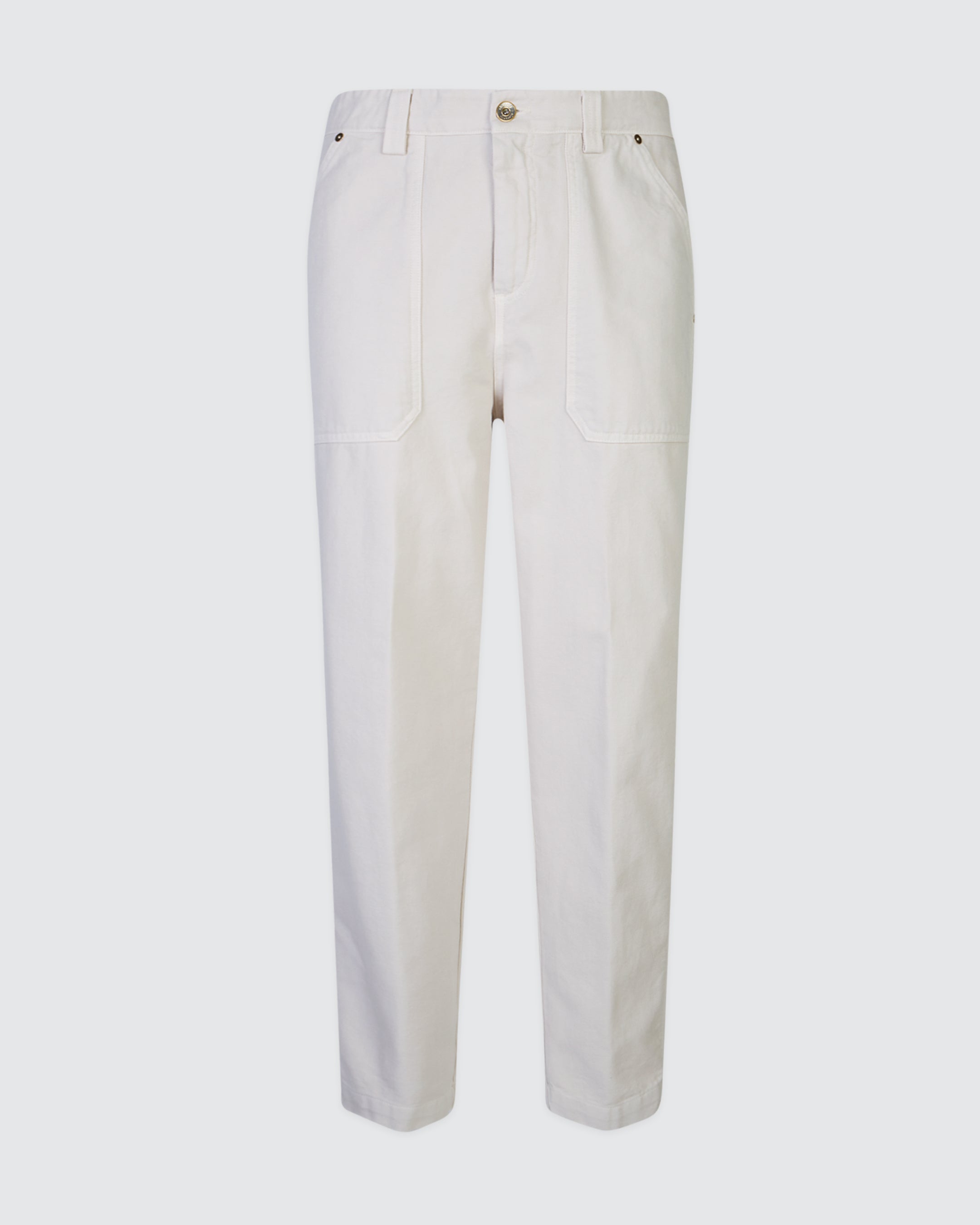 Men's Relaxed Fit Garment-Dyed Cotton Work Trousers - 4