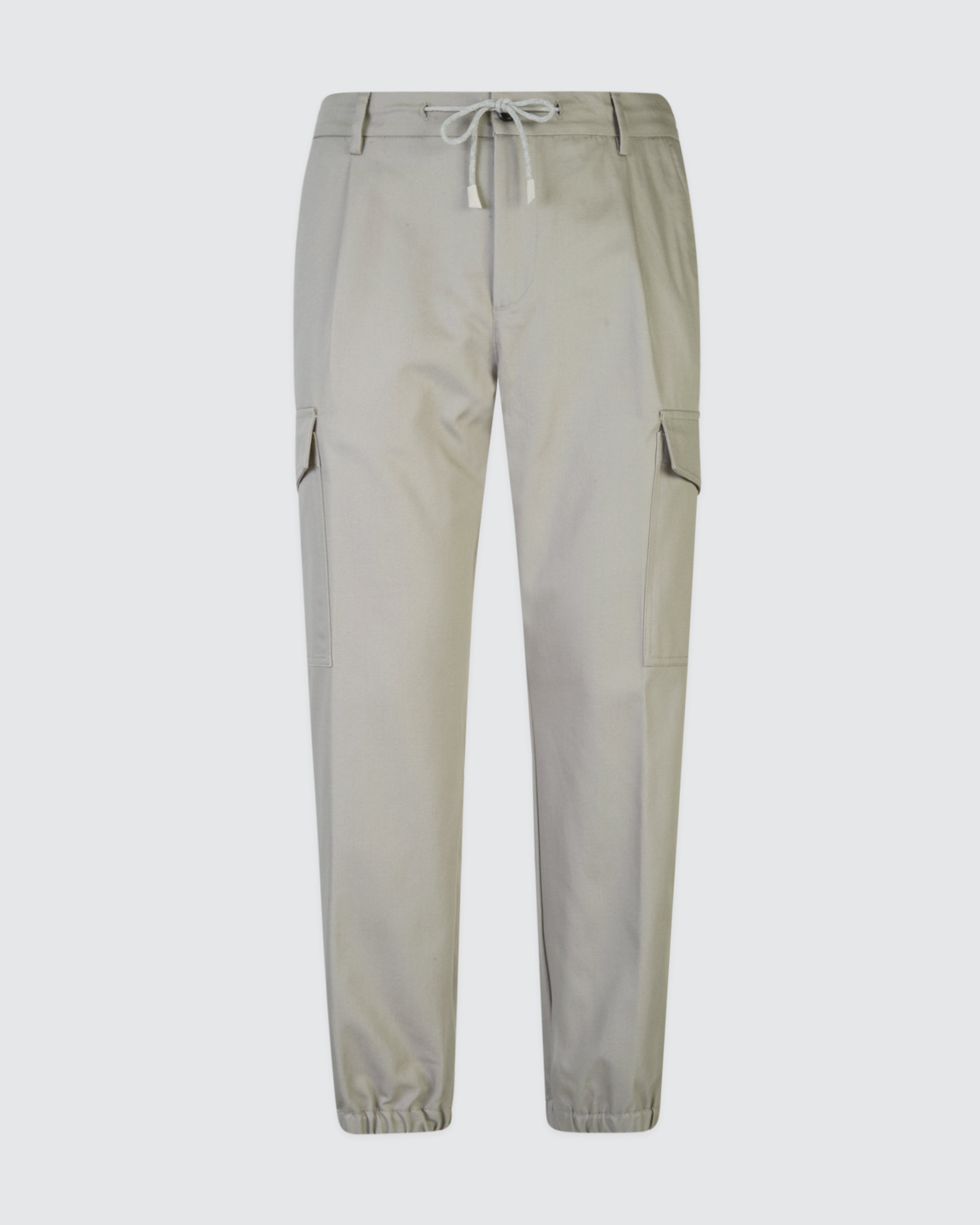Men's Cotton Cargo Trousers with Drawstring and Zip - 5