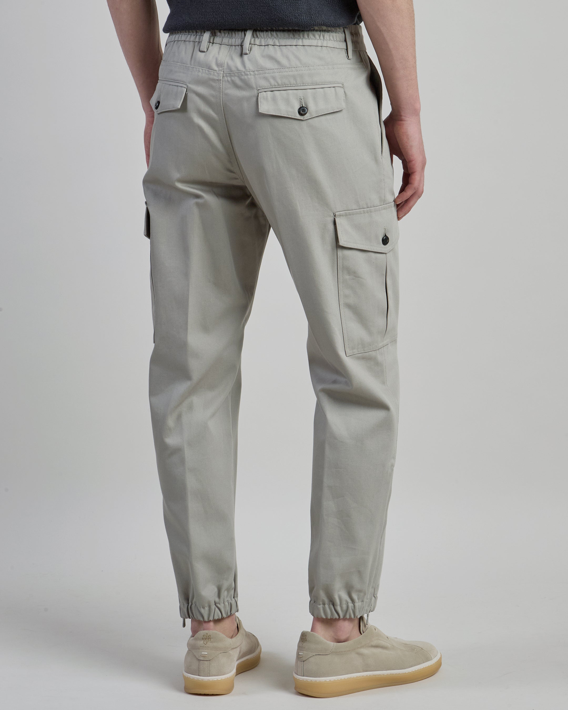 Men's Cotton Cargo Trousers with Drawstring and Zip alternative
