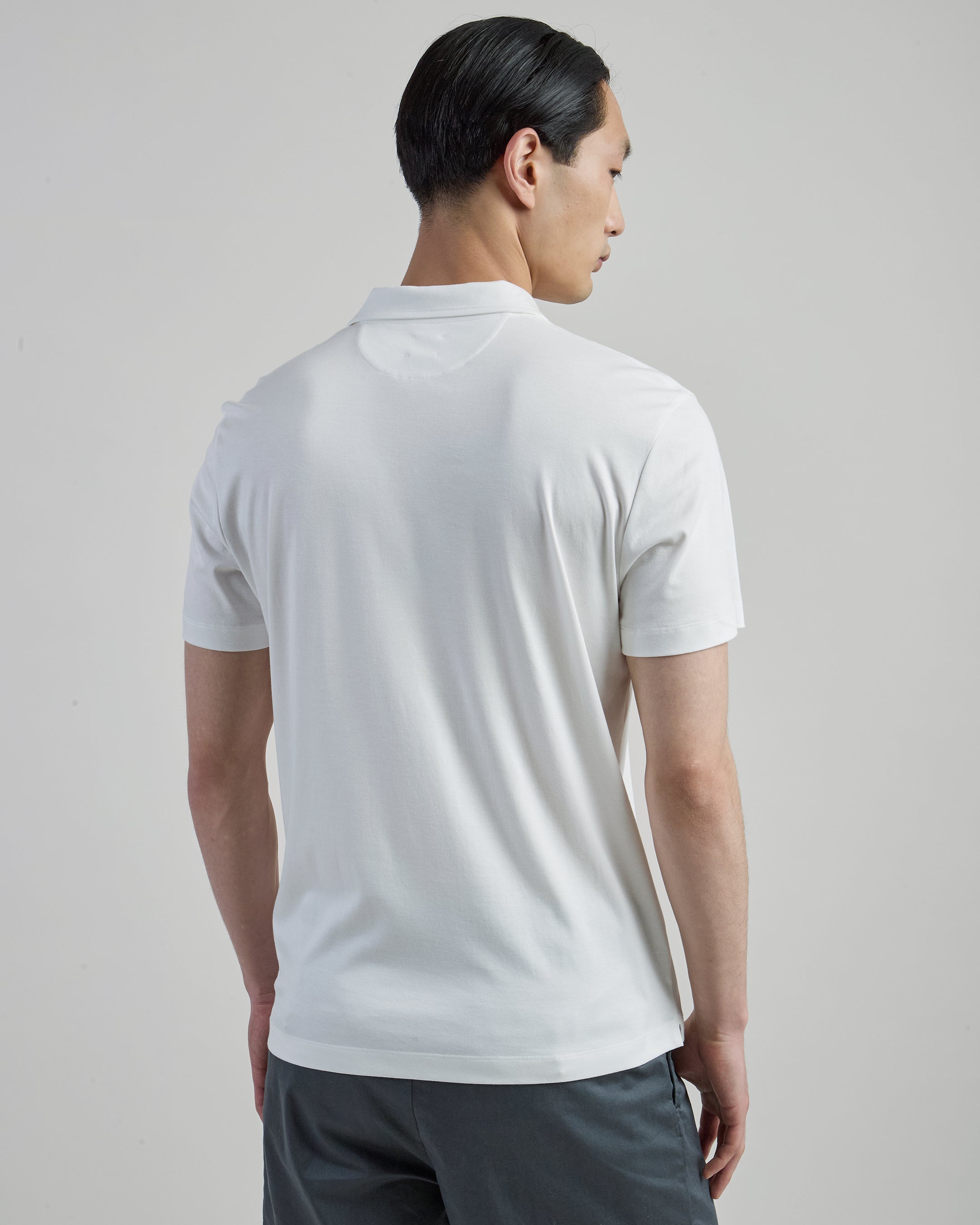 Men's Short-Sleeved Modal and Cotton Polo Shirt alternative