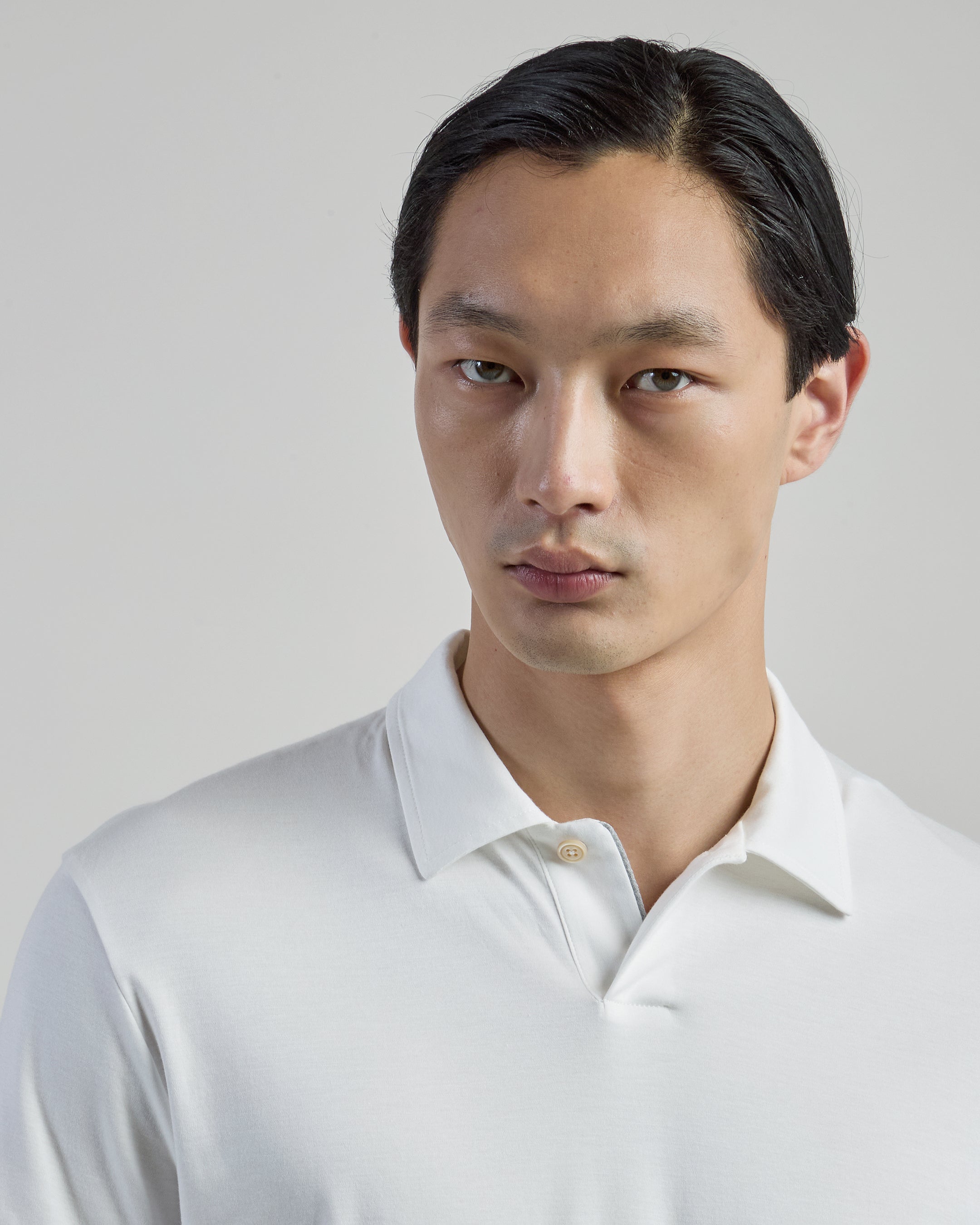Men's Short-Sleeved Modal and Cotton Polo Shirt - 3