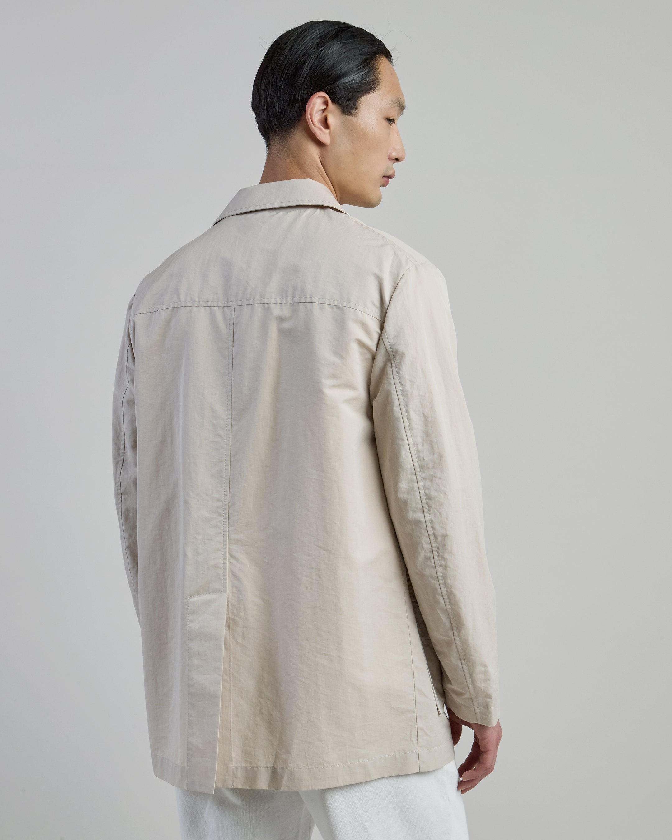 Versatile Men's Relaxed Fit Cotton and Silk Parka Jacket alternative