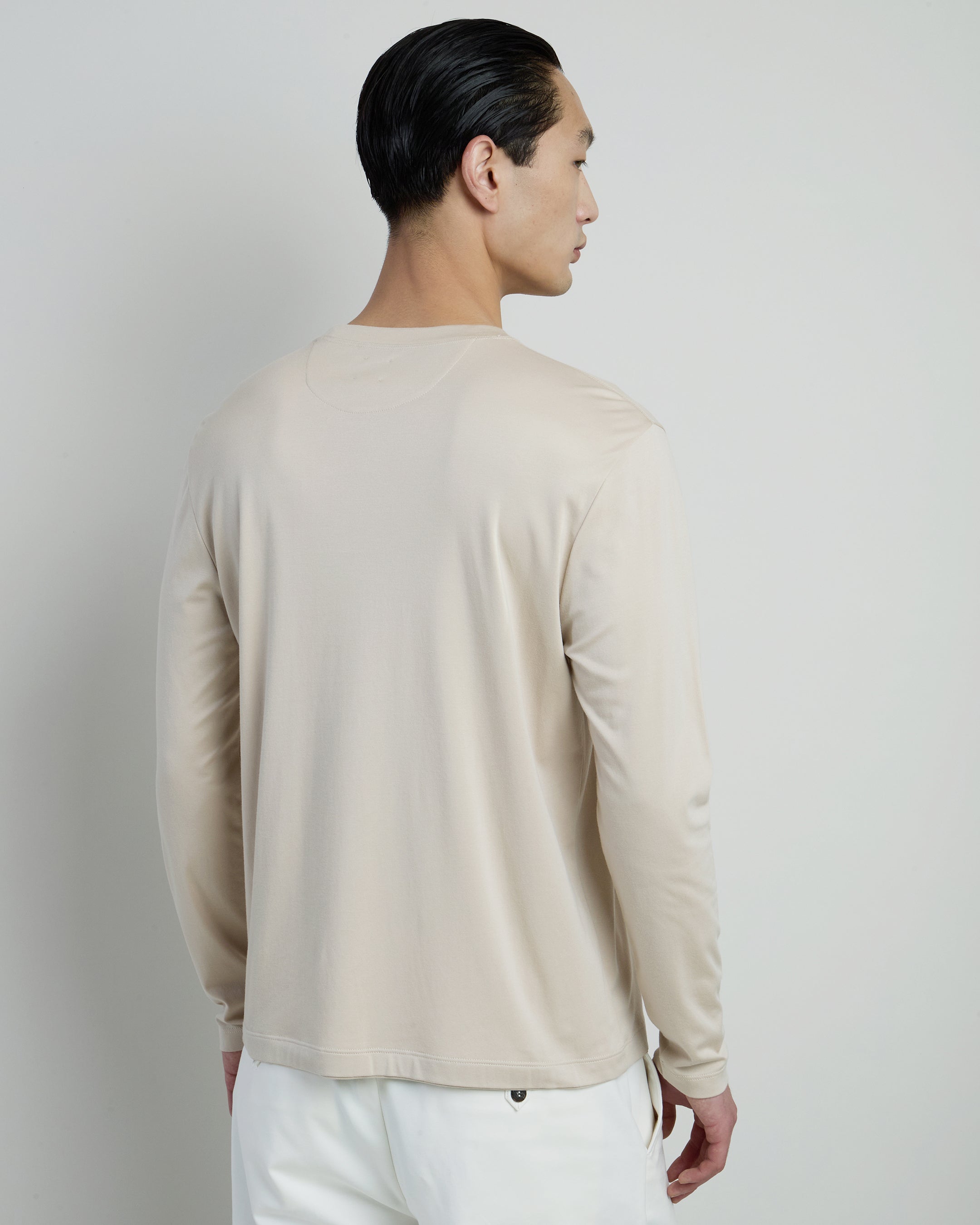 Men's Long Sleeve Modal Cotton Crew Neck T-shirt alternative