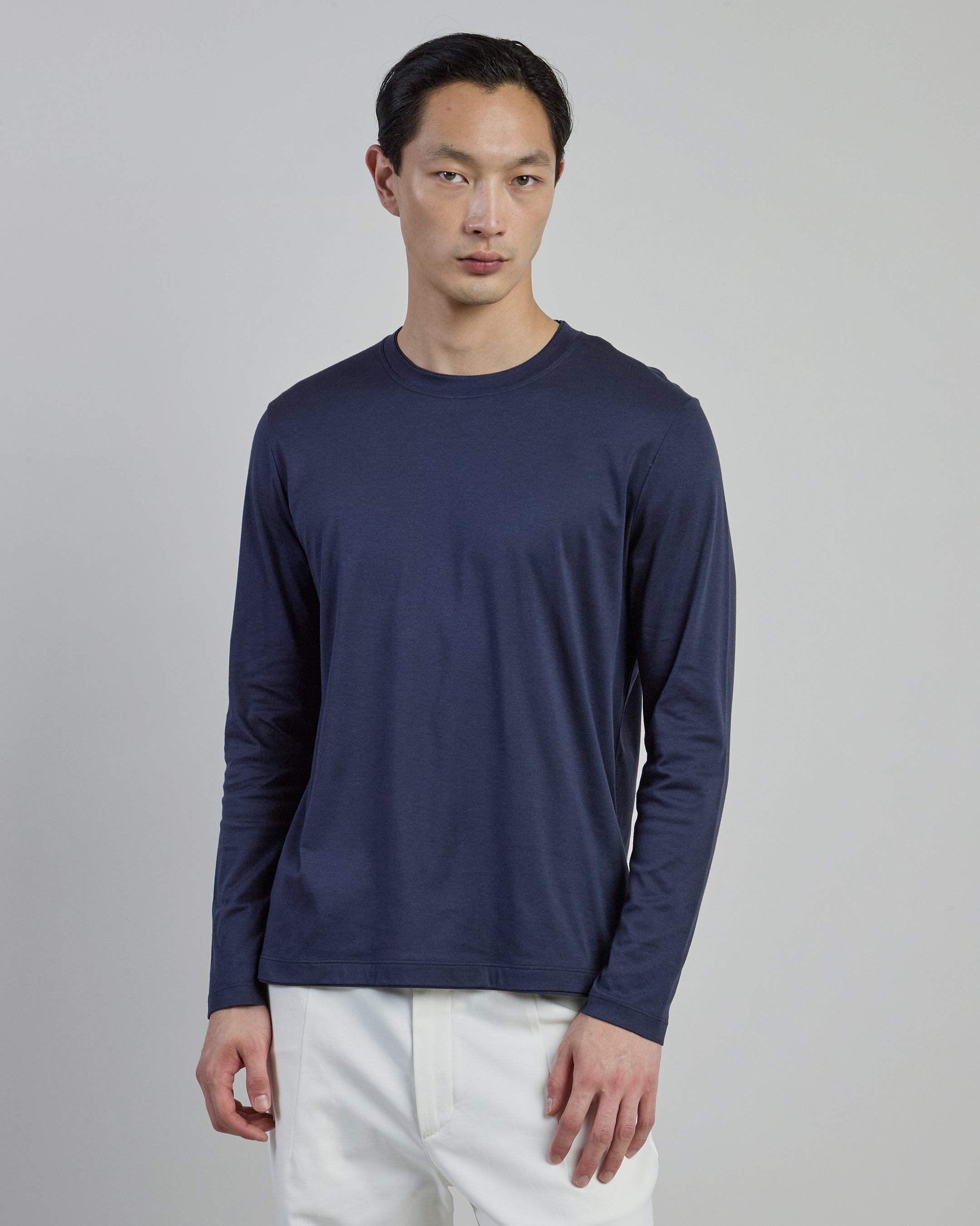 Men's Long Sleeve Modal Cotton Crew Neck T-shirt - 6