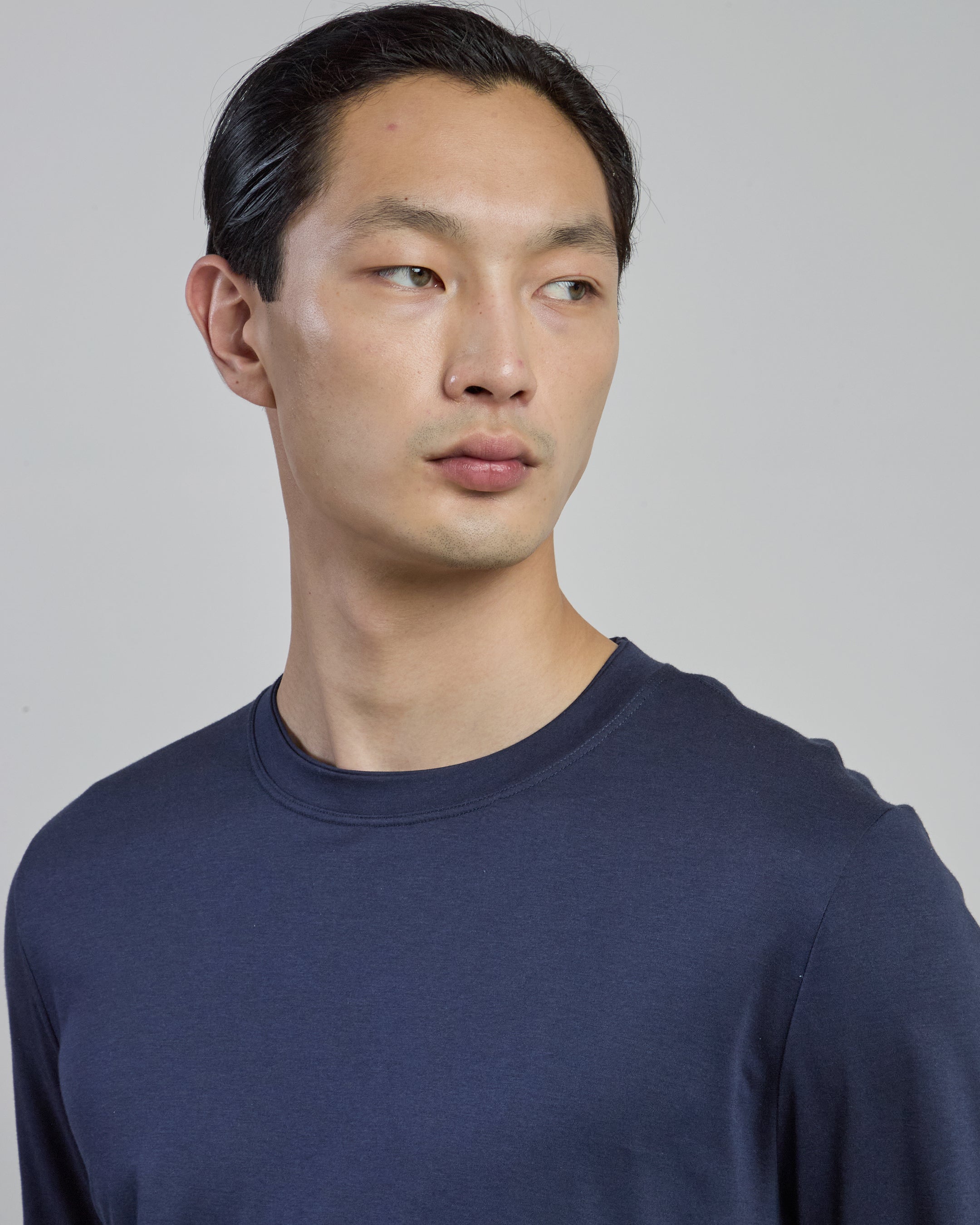 Men's Long Sleeve Modal Cotton Crew Neck T-shirt - 7