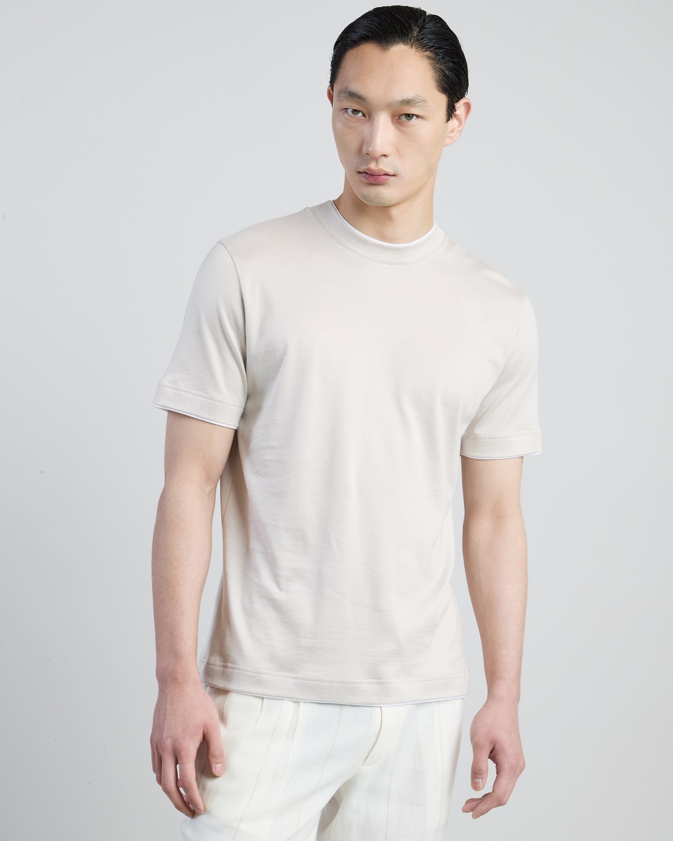 Men's Giza Cotton Jersey Crew Neck T-Shirt - 1