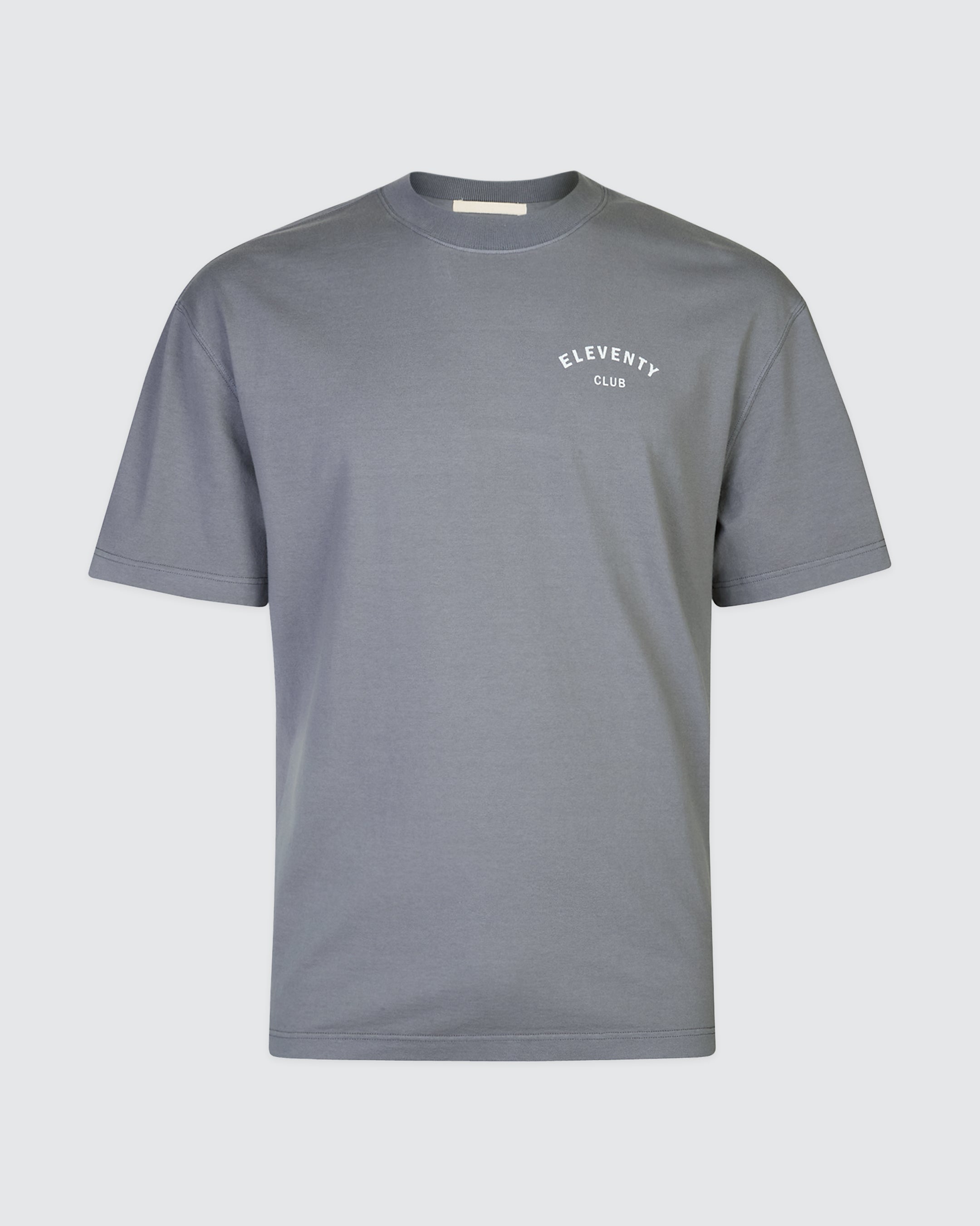 Men's Crew Neck Cotton T-Shirt with Eleventy Club Print