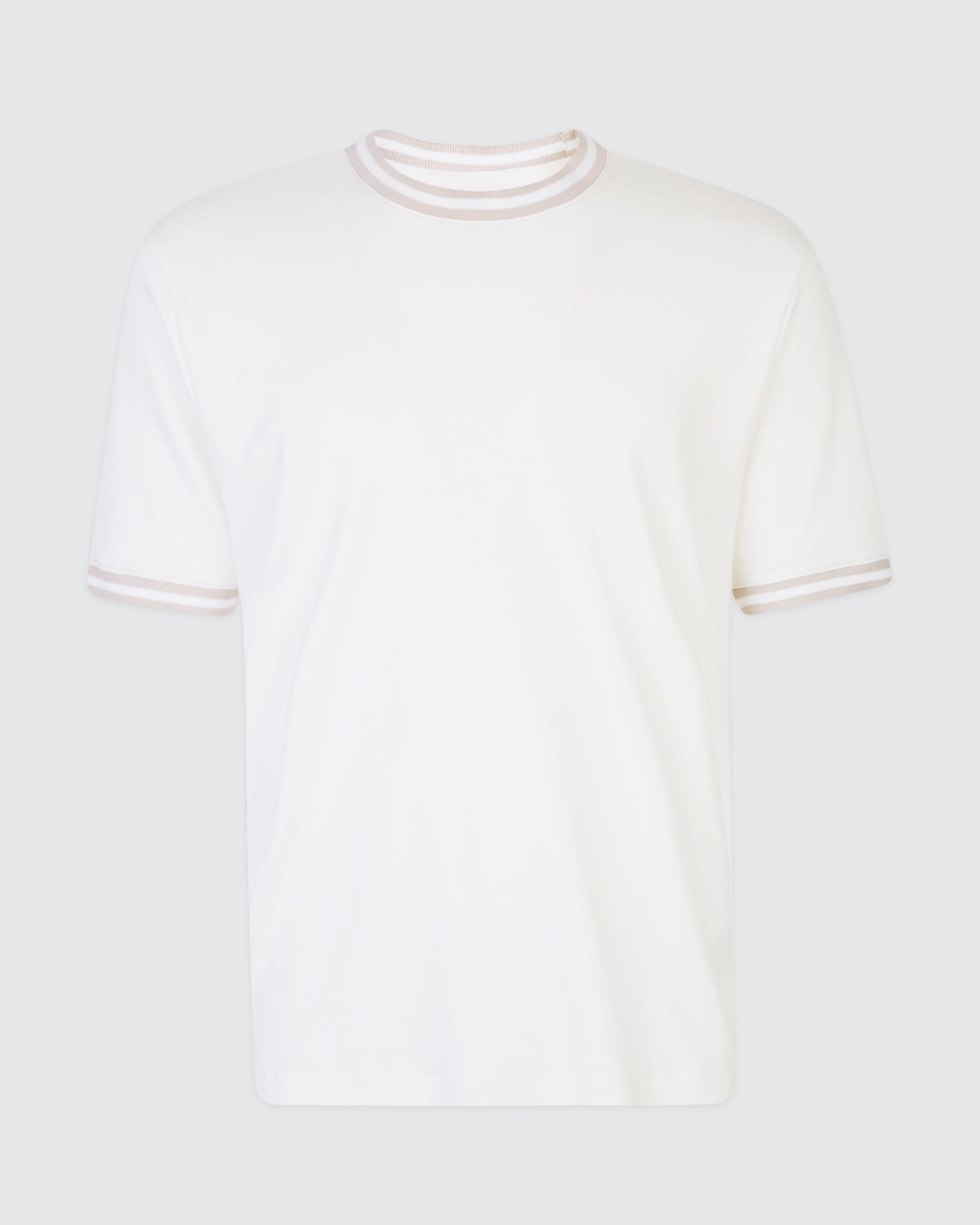Men's Giza Cotton Crew Neck T-Shirt with Knit Trim