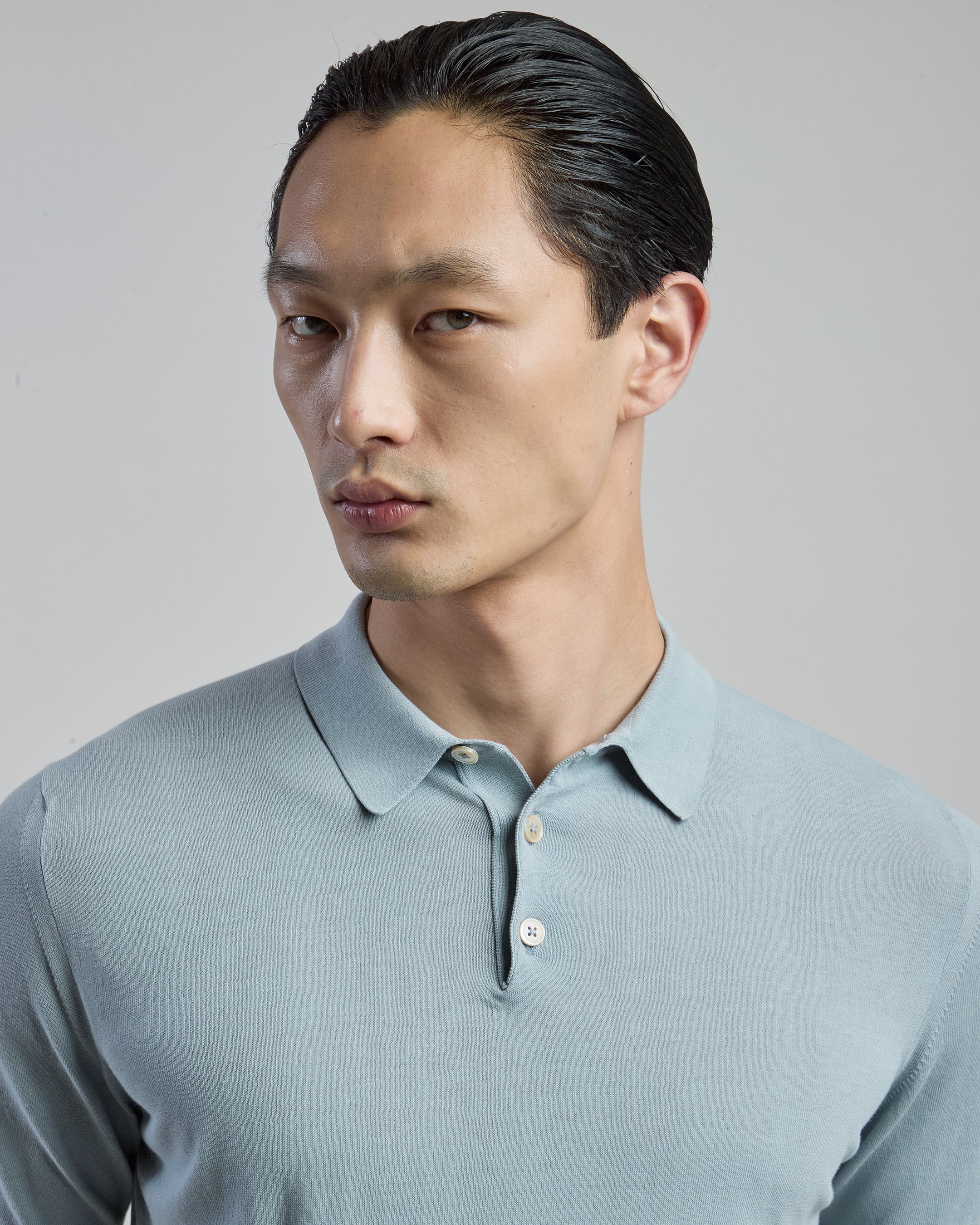 Men's Crepe Cotton Knitted Polo Shirt - 7