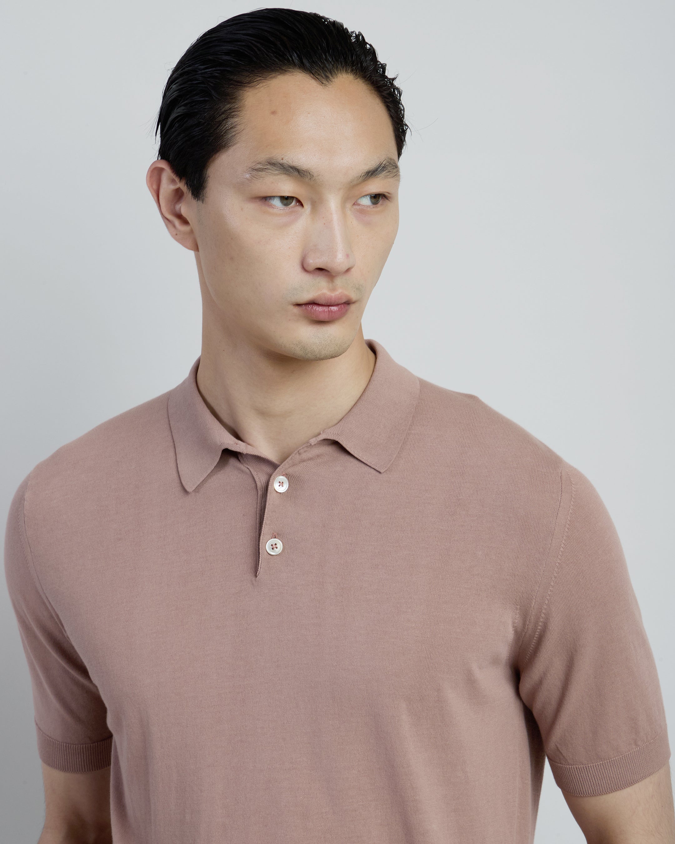 Men's Crepe Cotton Knitted Polo Shirt