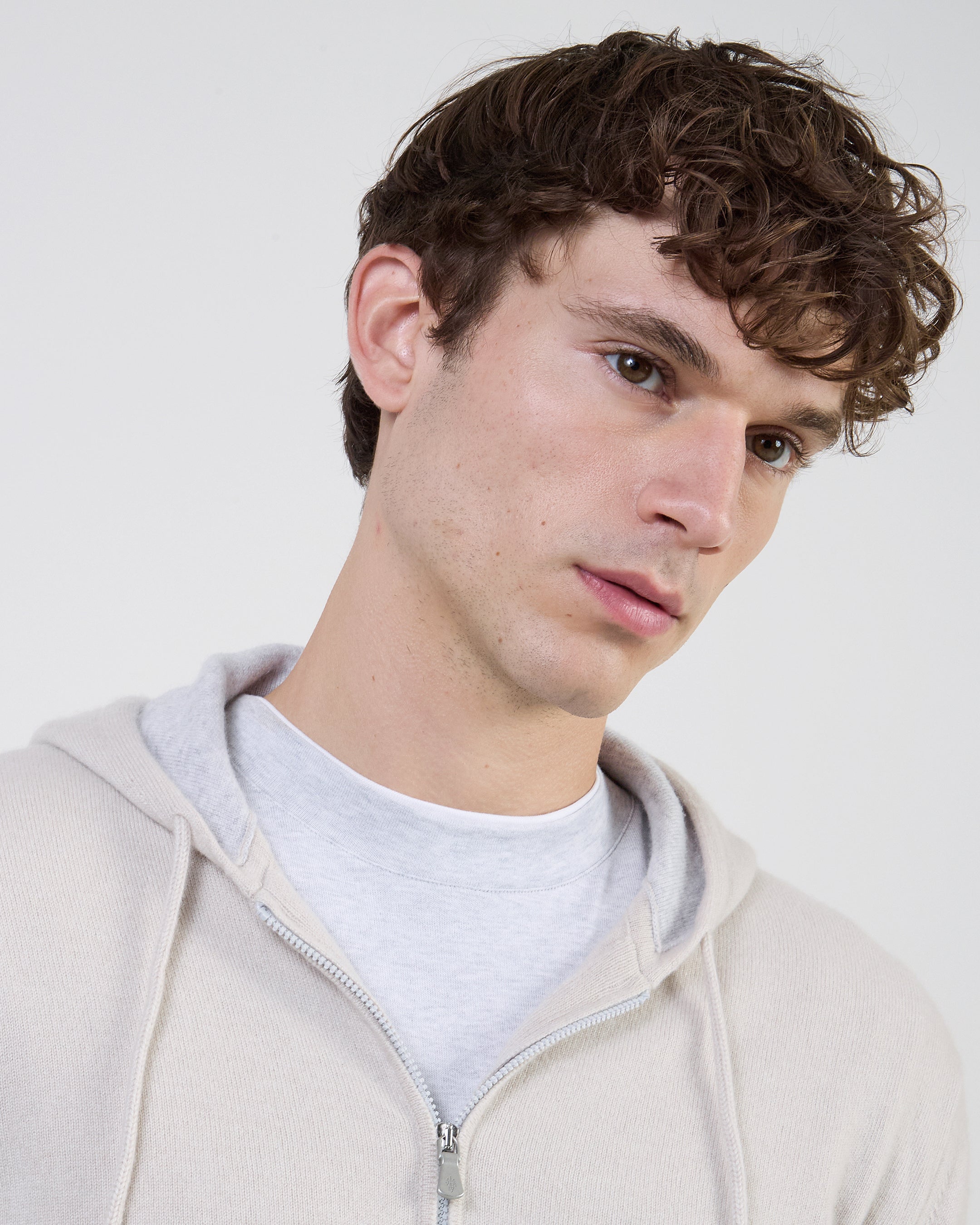 Men's Full Zip Cashmere Hoodie - 12 Gauge Knitwear - 3