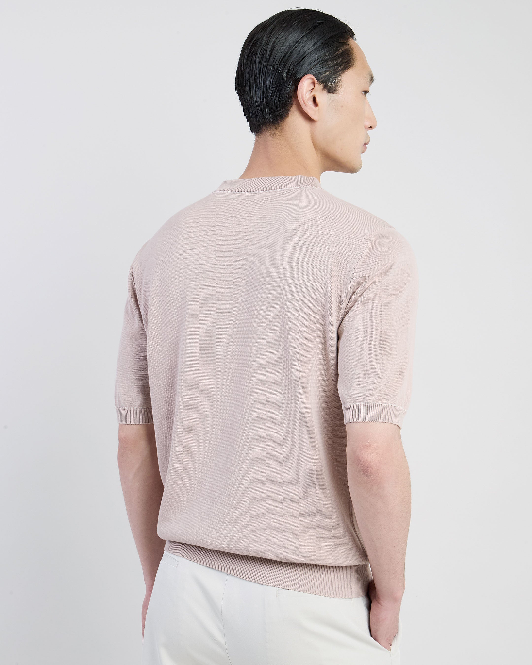 Men's Crew Neck Sweater in Fine Cool Cotton Gauge 12 alternative