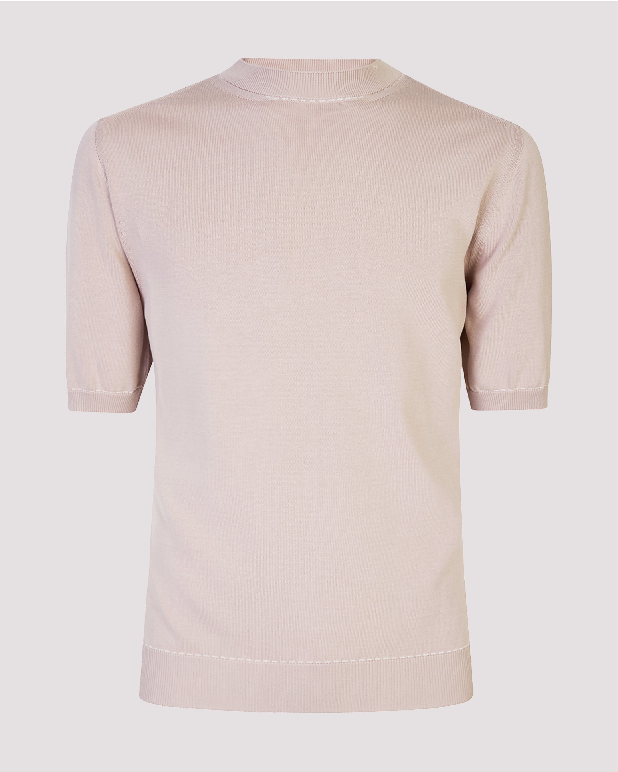 Men's Crew Neck Sweater in Fine Cool Cotton Gauge 12