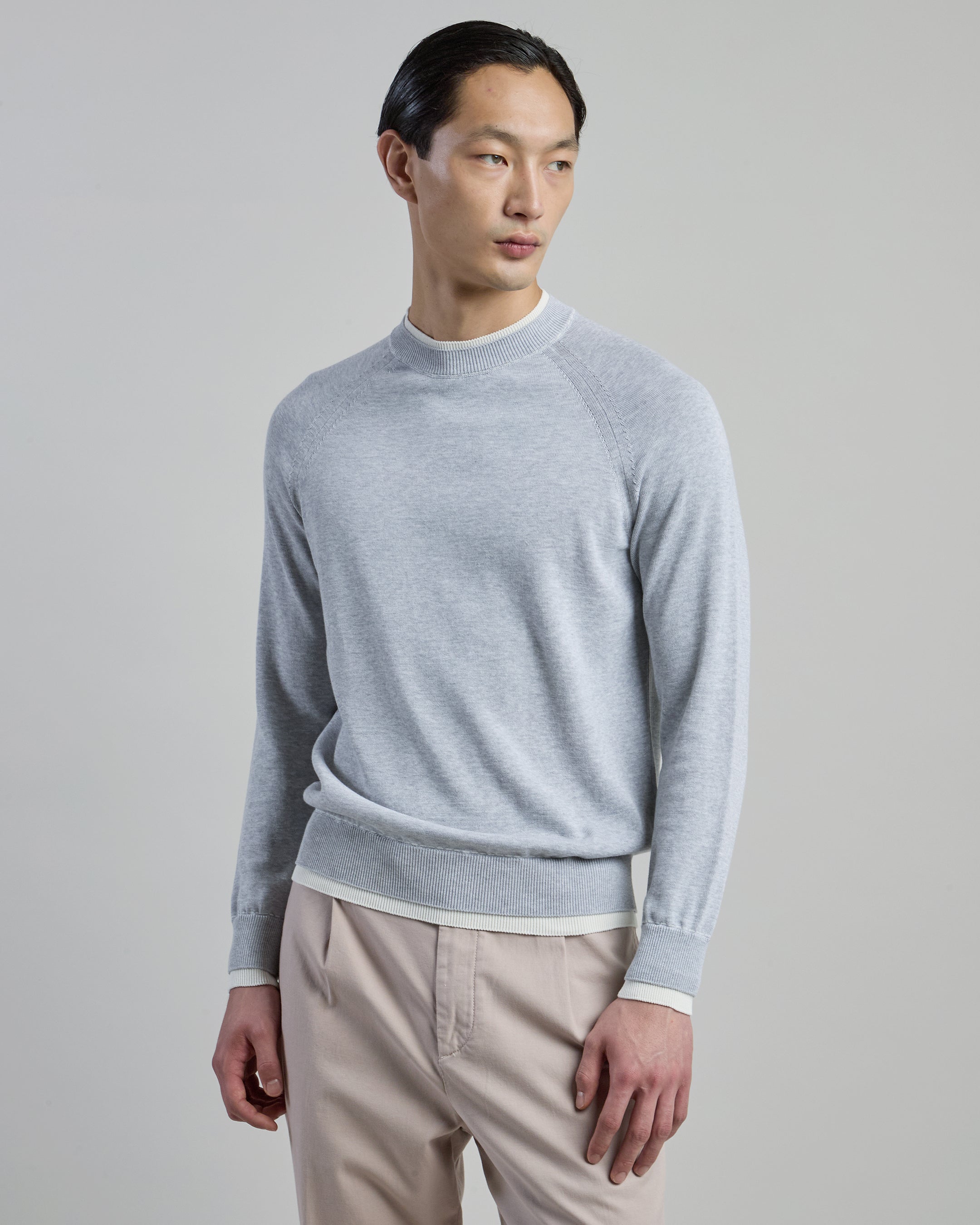 Maglia Girocollo in Cotone Finezza 12 da Uomo - 1