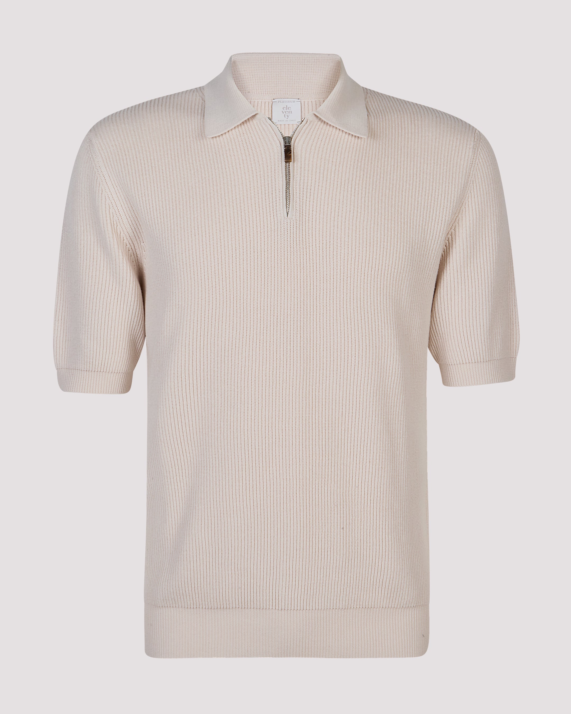 Men's Half-Zip Cotton and Cashmere Polo Sweater - 5