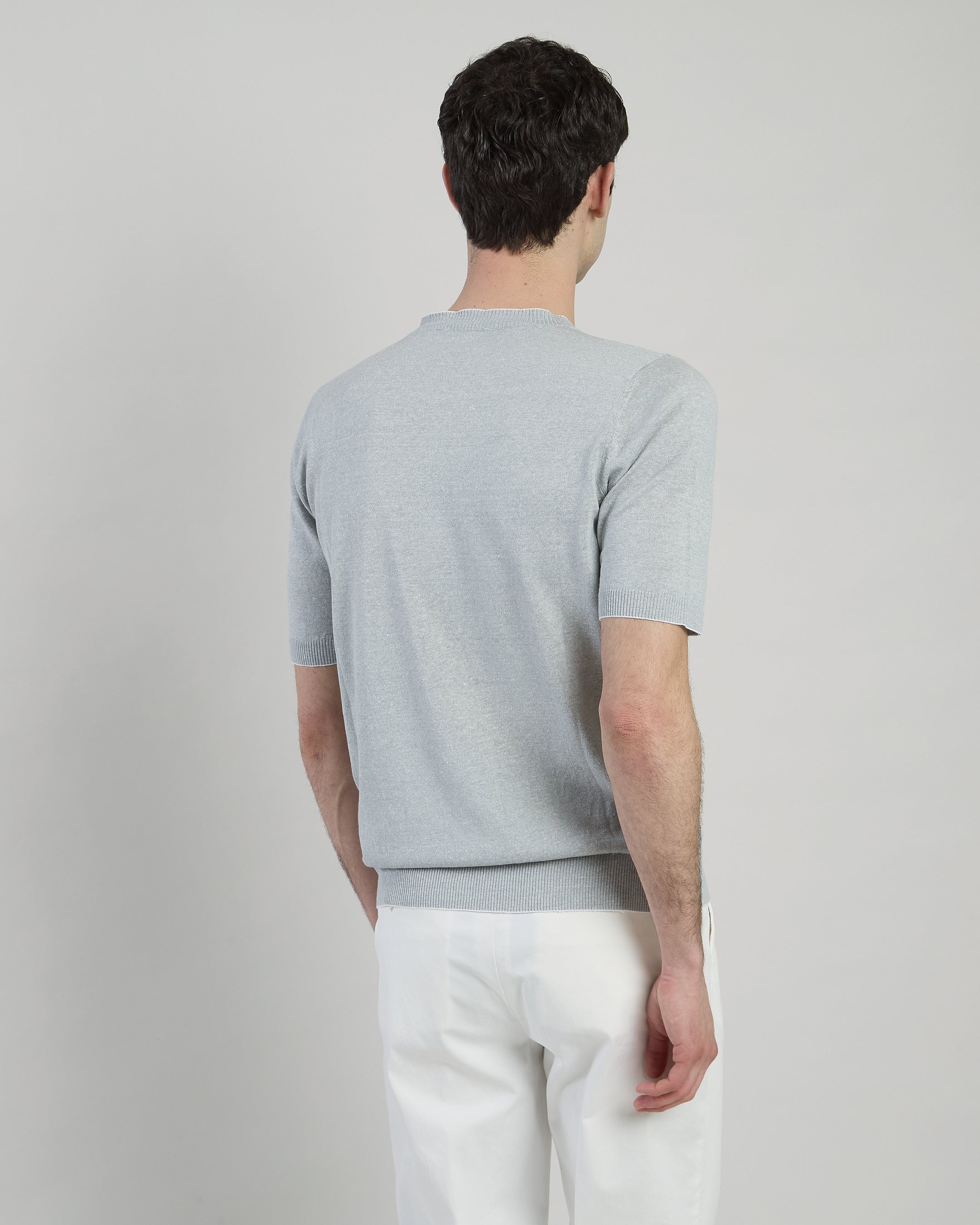 Maglia Girocollo Uomo in Lino e Cotone Finezza 16 - 2