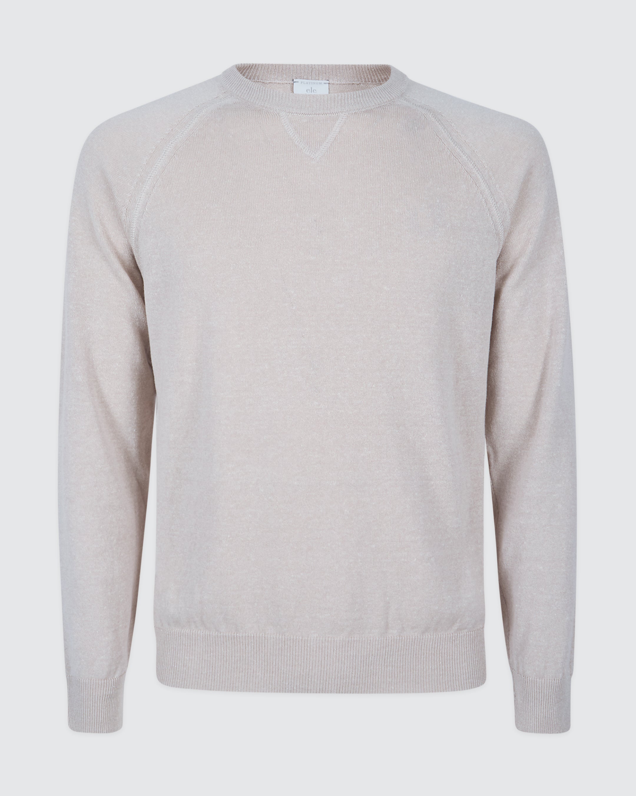 Men's Crew Neck Linen and Cotton Sweater