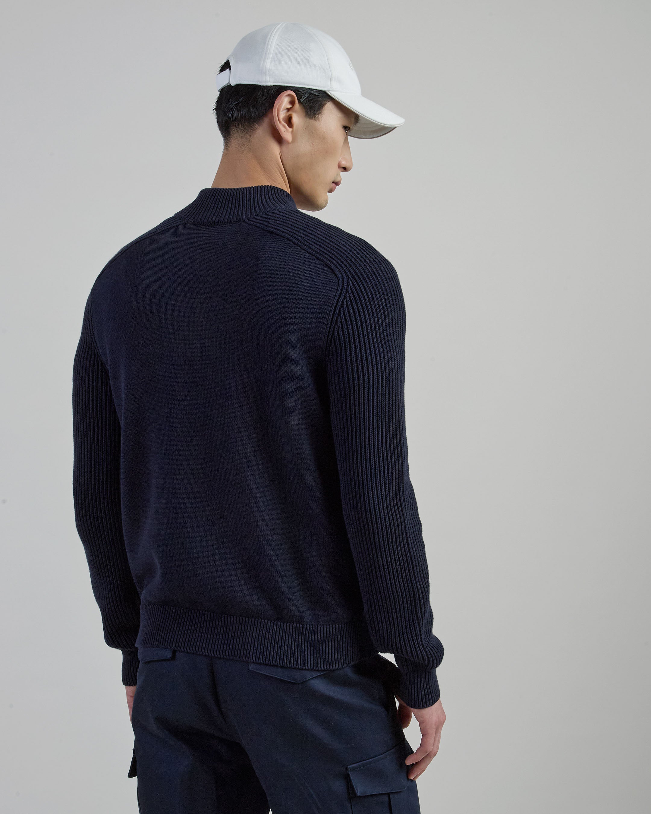 Maglia Full Zip in Cotone Finezza 7 da Uomo - 2