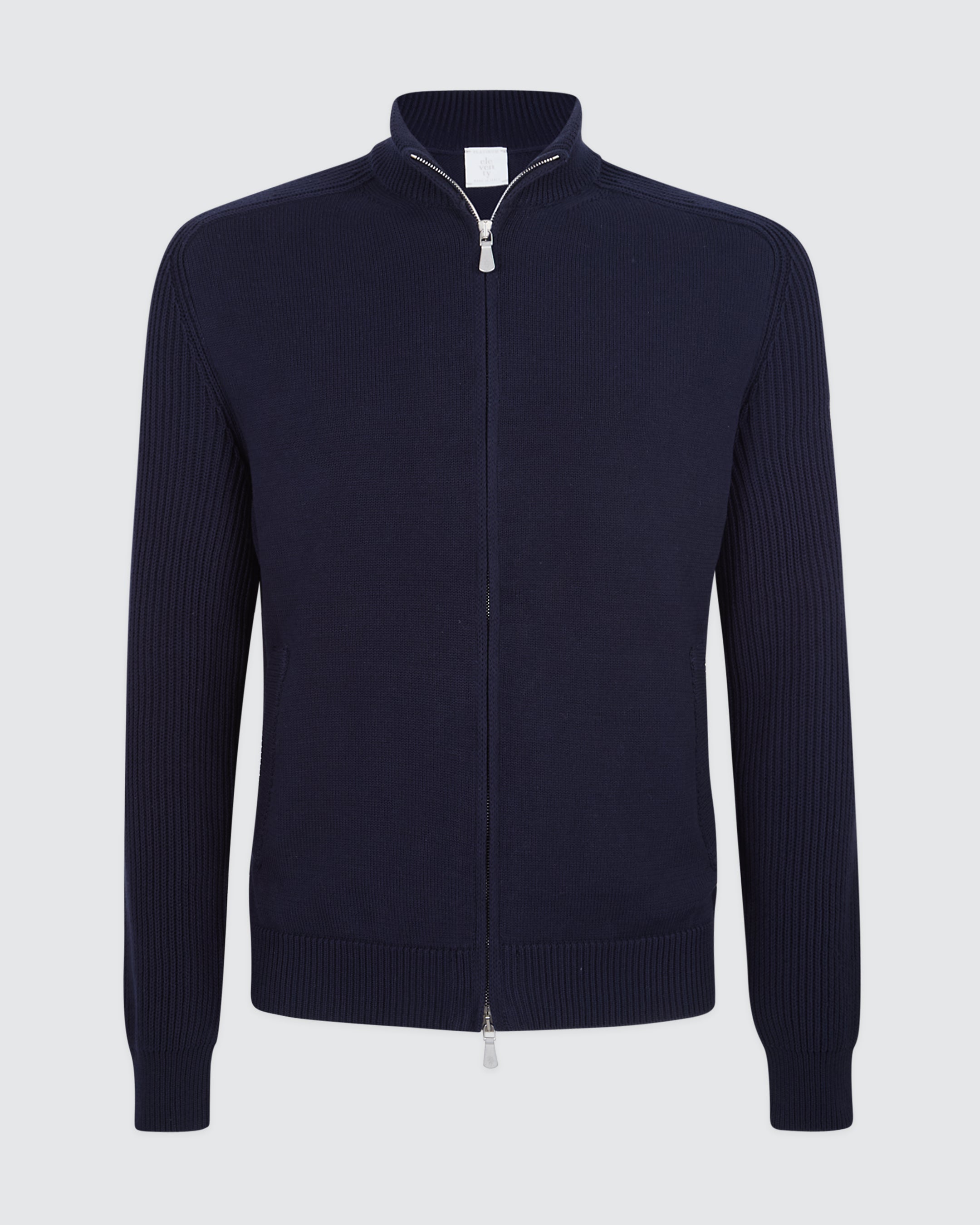 Maglia Full Zip in Cotone Finezza 7 da Uomo