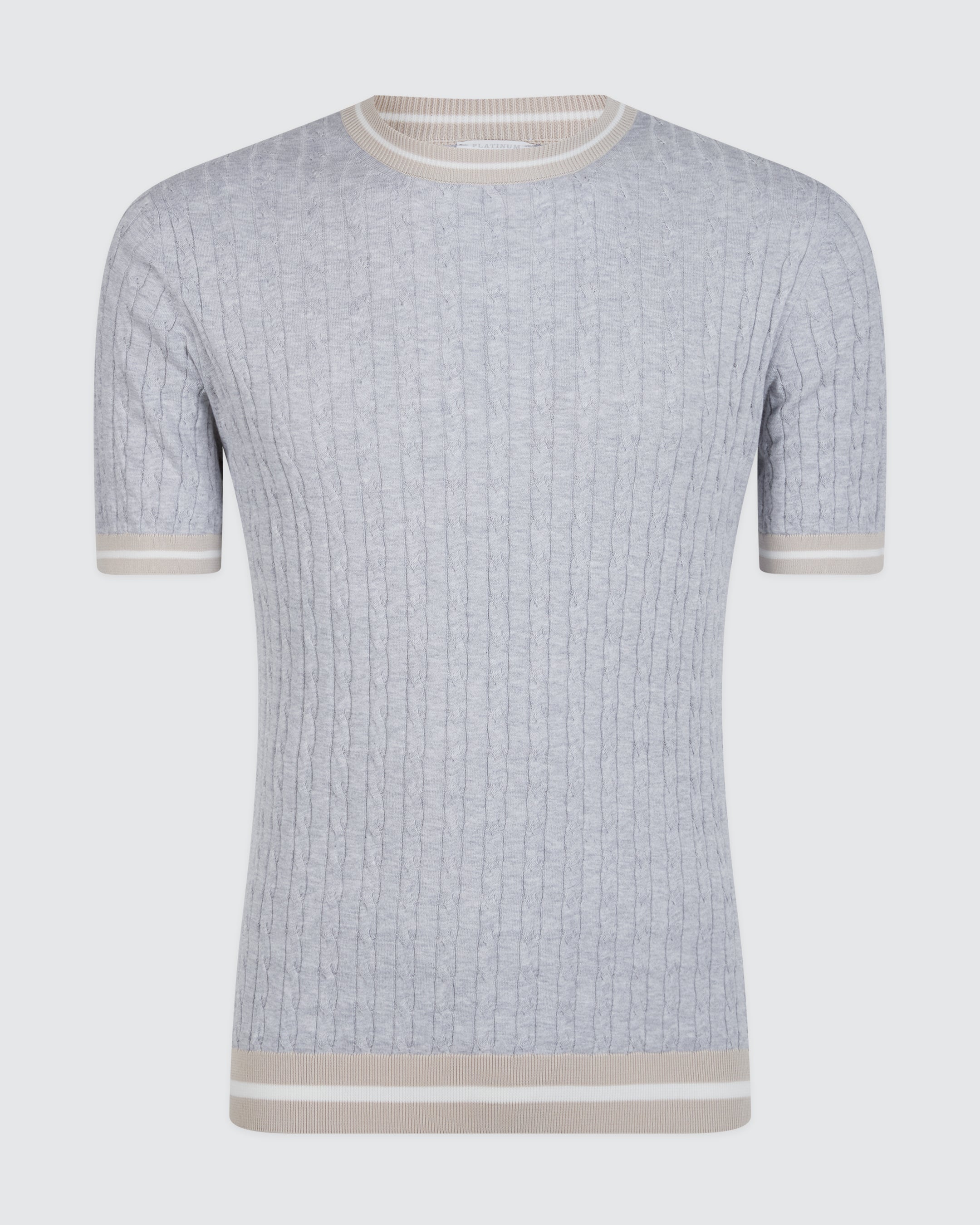 Sea Island Cotton Braided Crew Neck Sweater