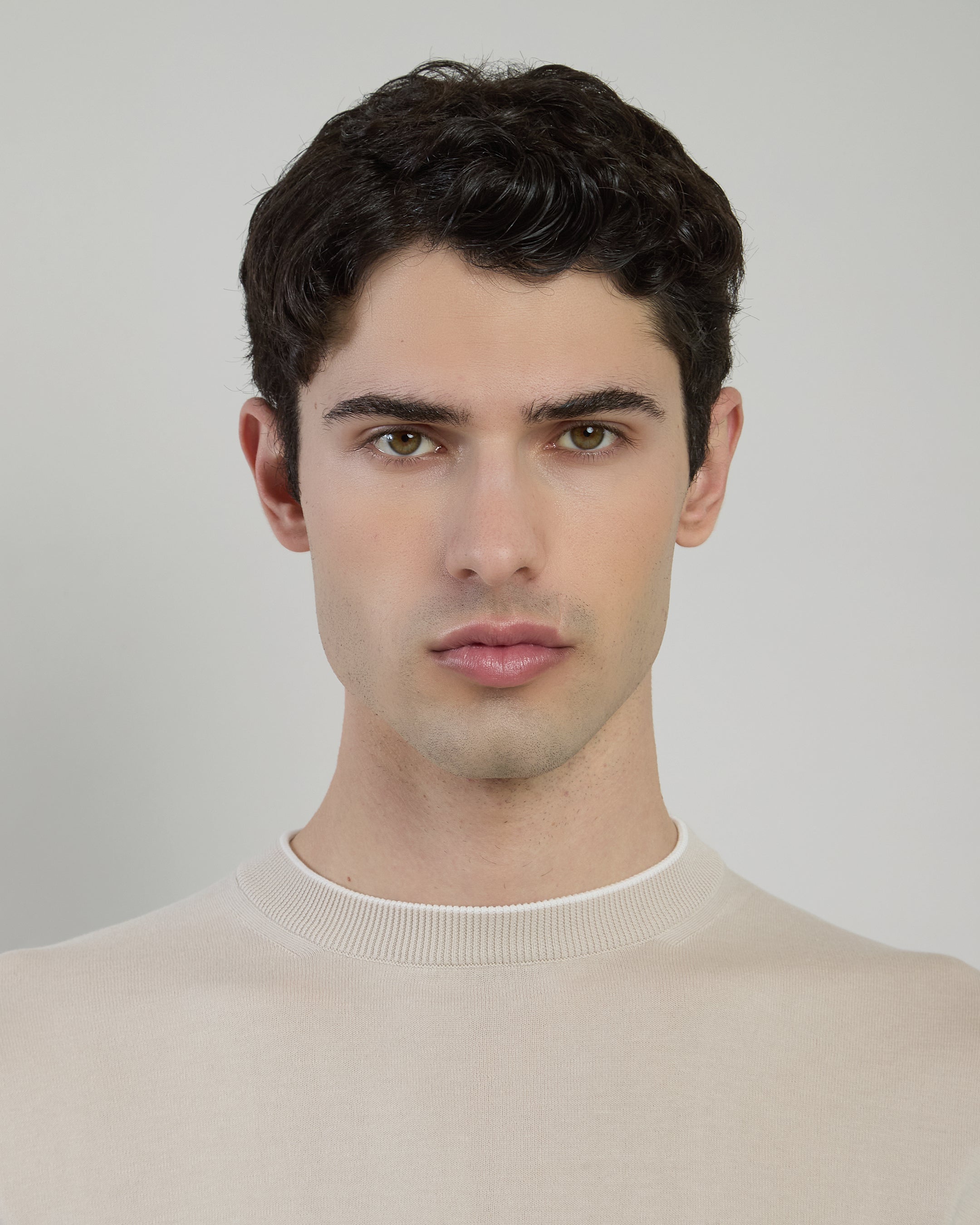 Men's Sea Island Cotton Cable Knit Crew Neck Sweater - 3