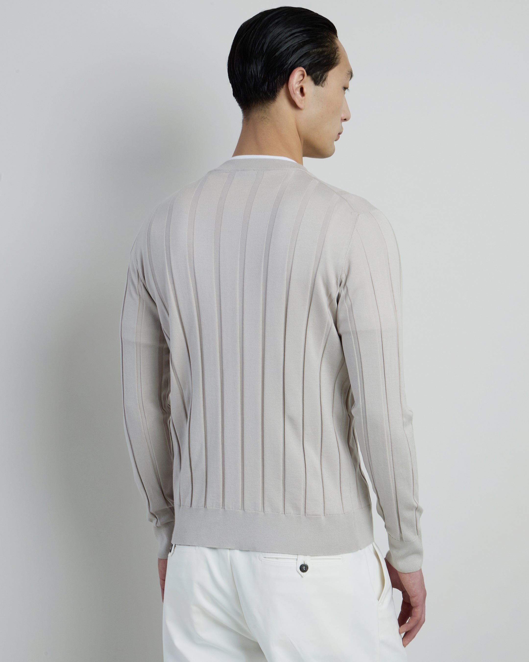 Men's Cotton Silk and Cashmere Crew Neck Sweater alternative
