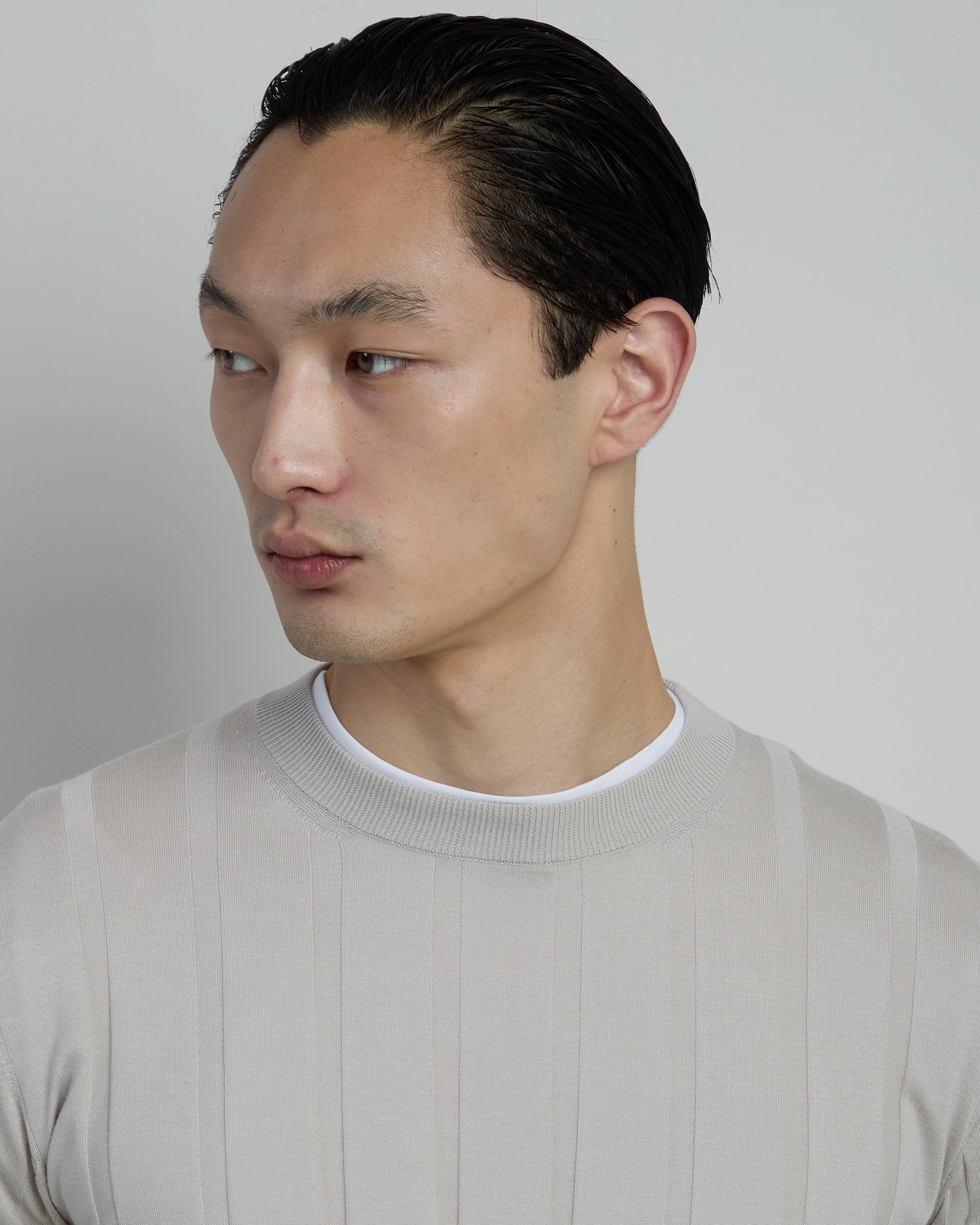 Men's Cotton Silk and Cashmere Crew Neck Sweater - 4