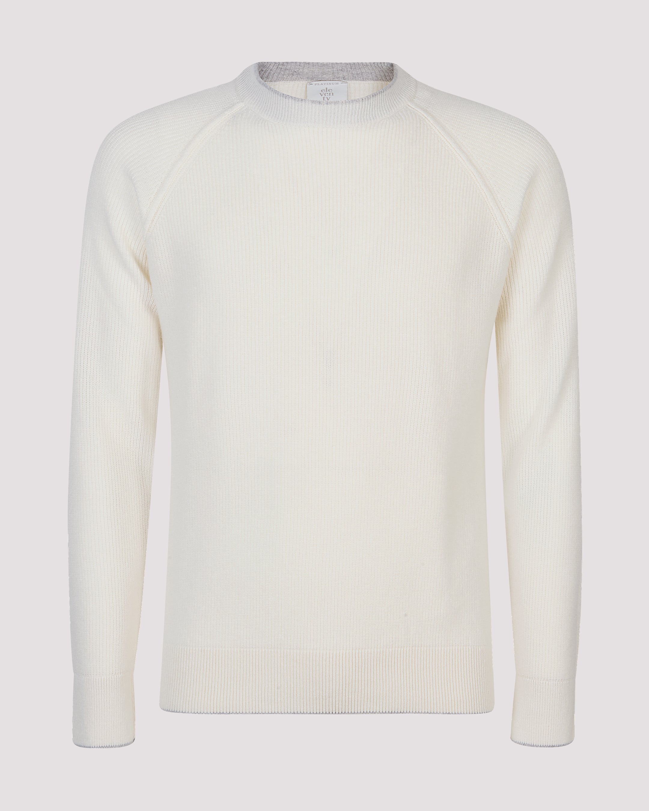 Striped Cashmere Crew Neck Sweater with Raglan Sleeves