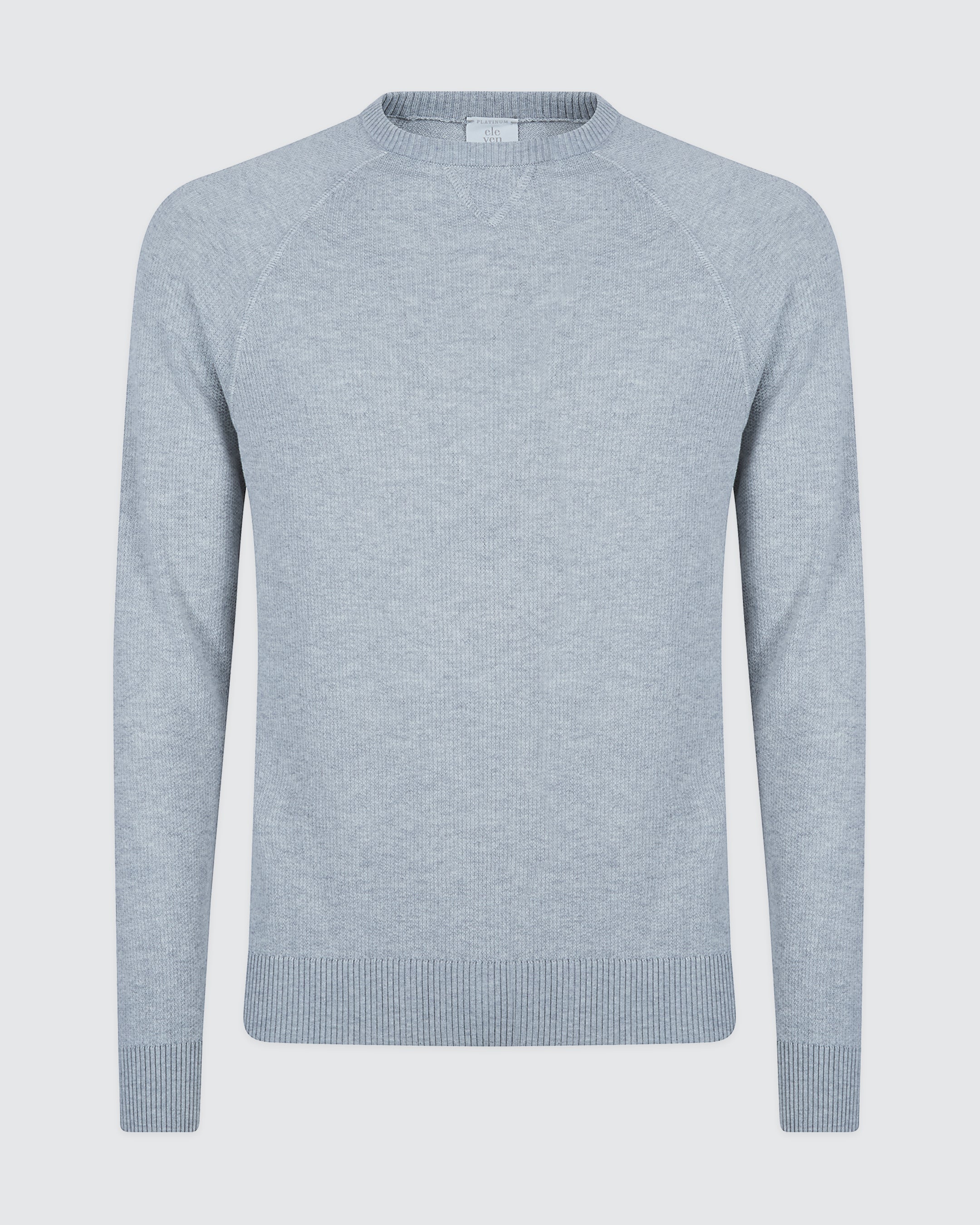 Men's Honeycomb Cotton Crew Neck Sweater Gauge 14 - 9